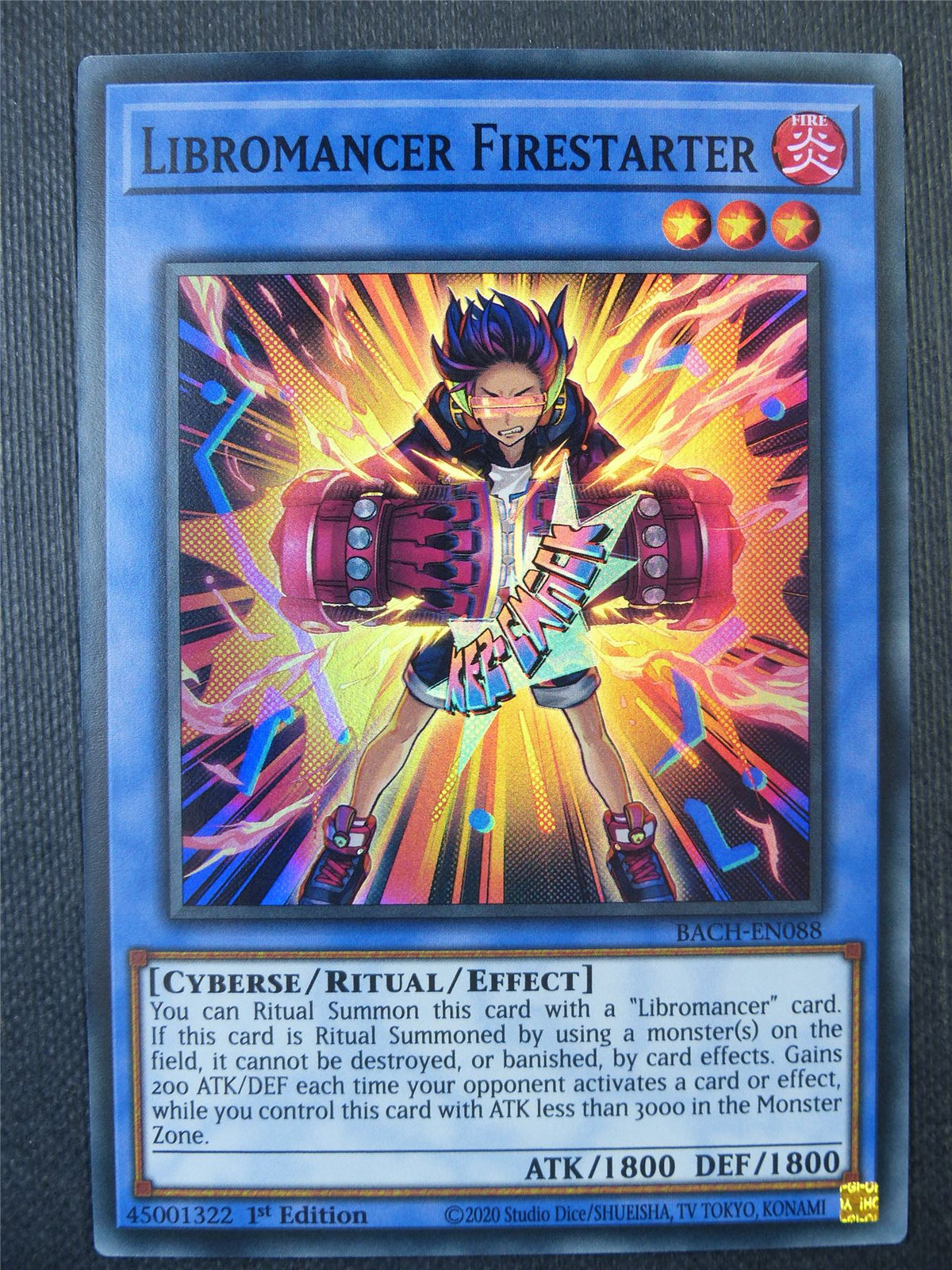 Libromancer FIrestarter BACH Super Rare - 1st ed Yguoh Card #73Z