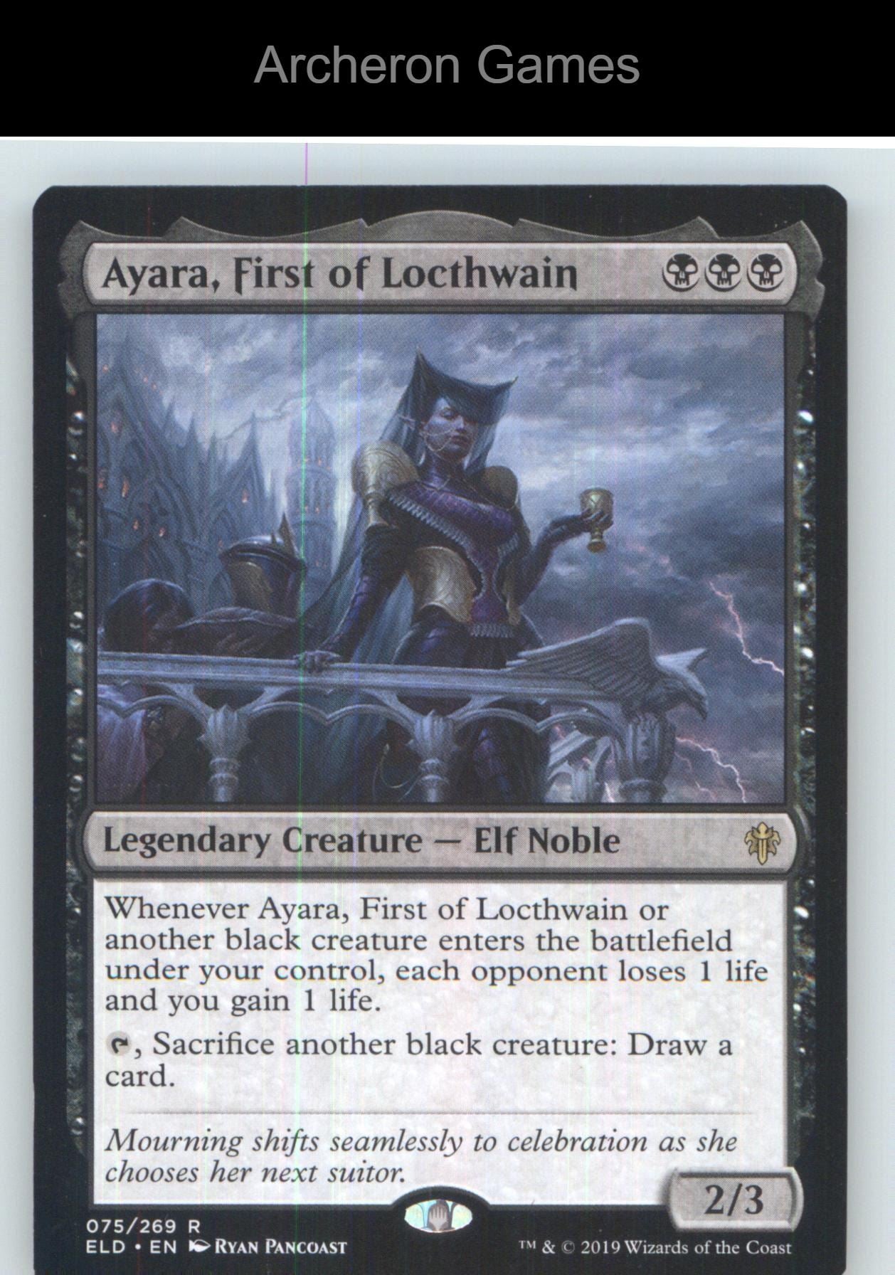 Ayara, First of Locthwain ELD 75 R MTG Card NM/EX+