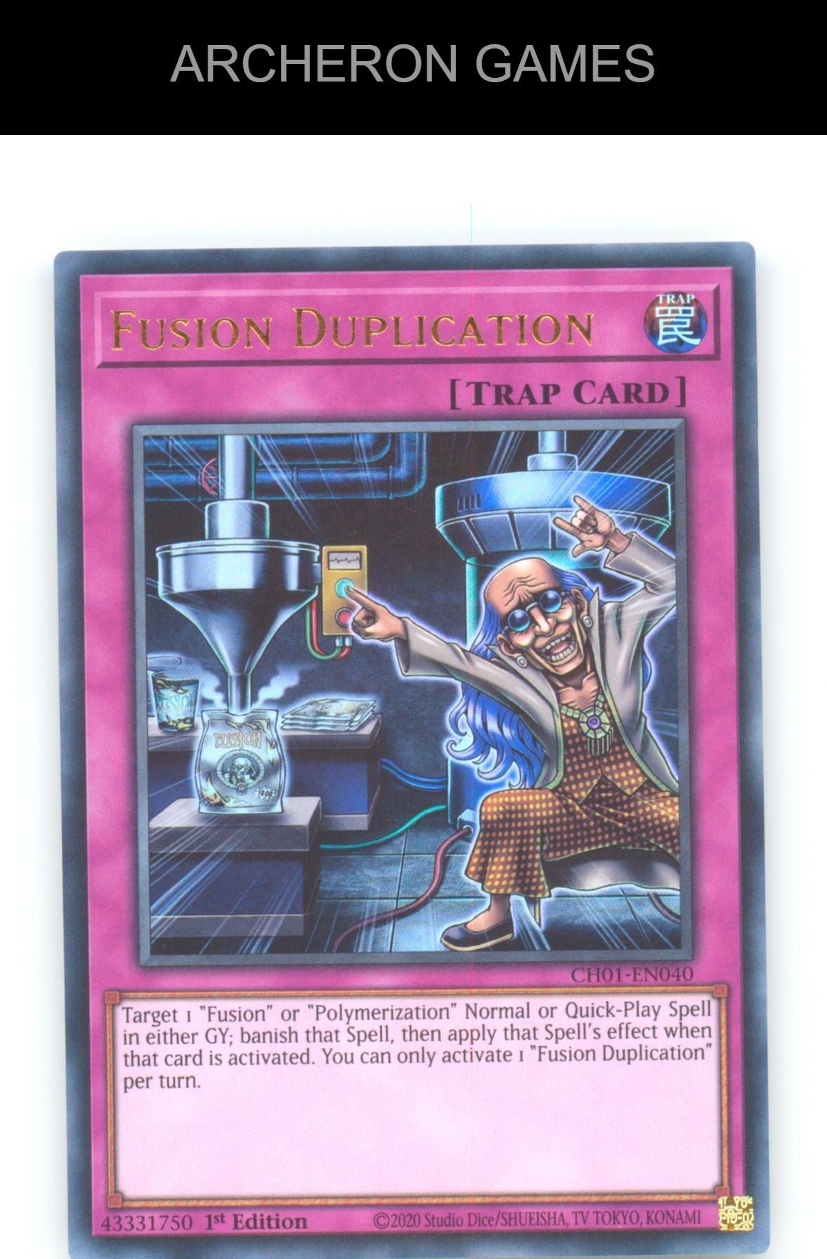 Fusion Duplication Ultra Rare YUGIOH Card 1st Edition