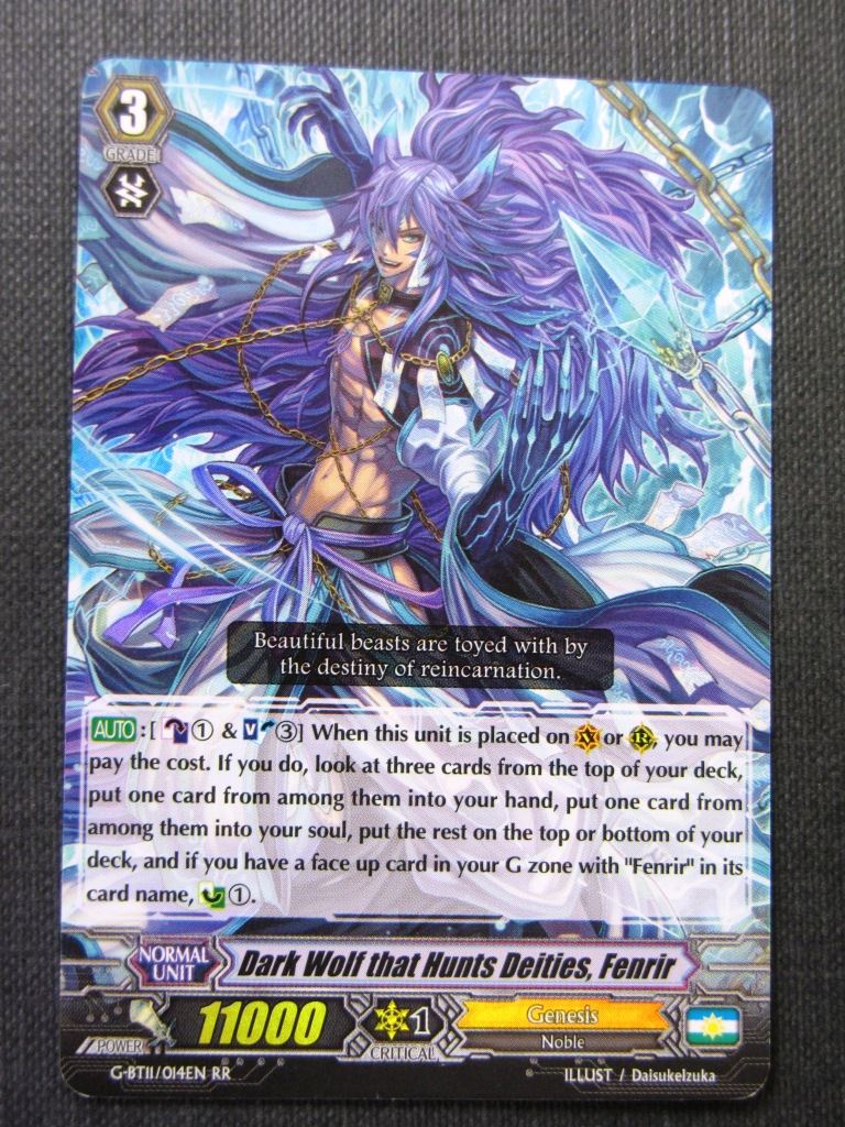 Dark Wolf that Hunts Deties Fenrir G-BT11 RR - Vangaurd Cards # 6F13