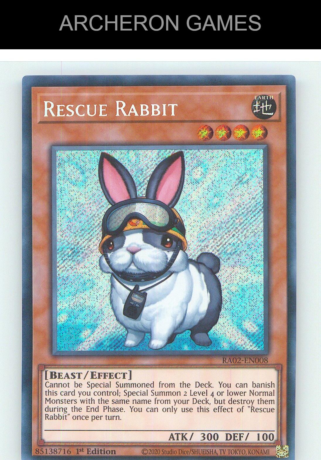Rescue Rabbit (Secret Rare) SEC YUGIOH Card 1st Edition