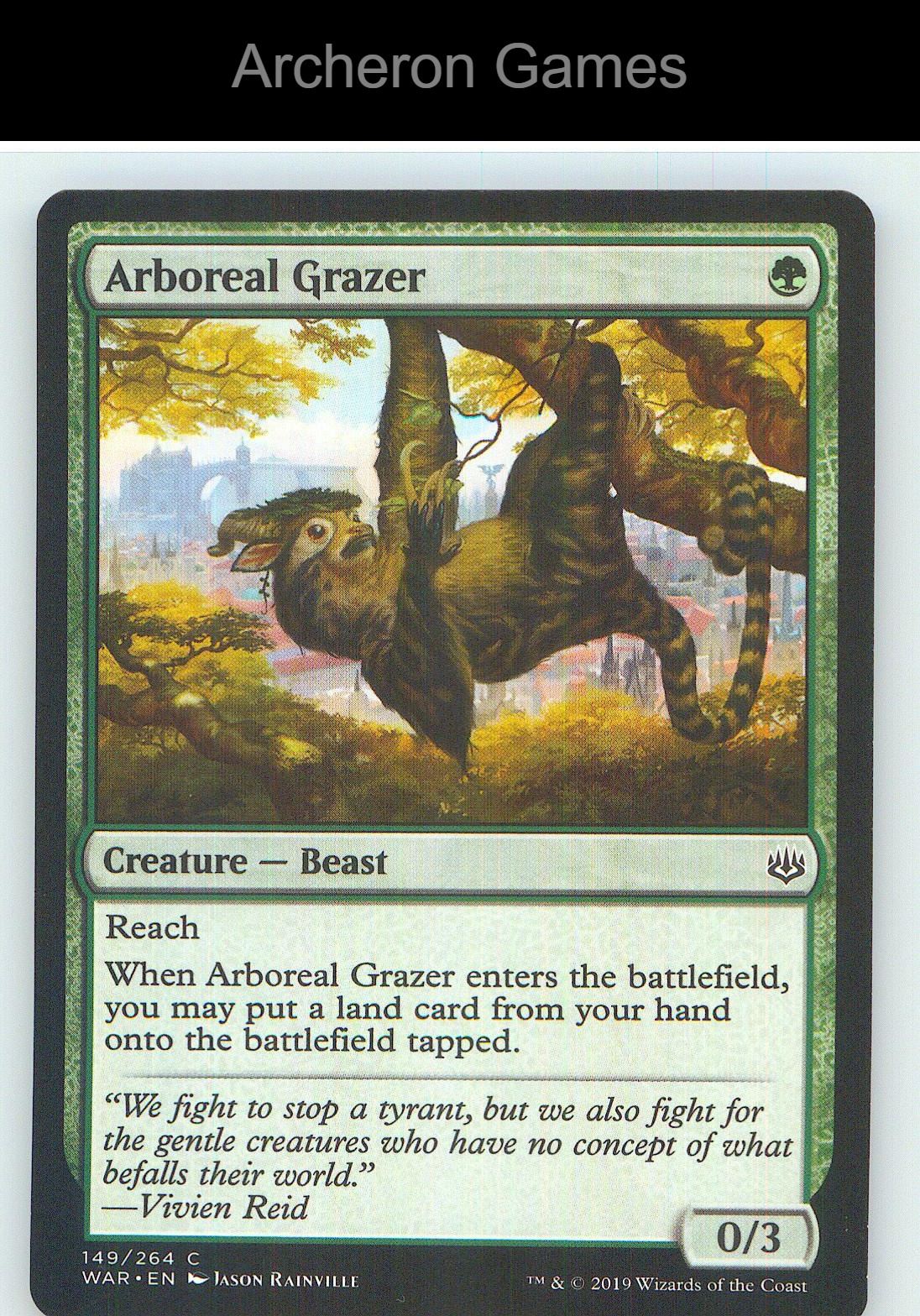 Arboreal Grazer WAR 149 C MTG Card NM/EX+
