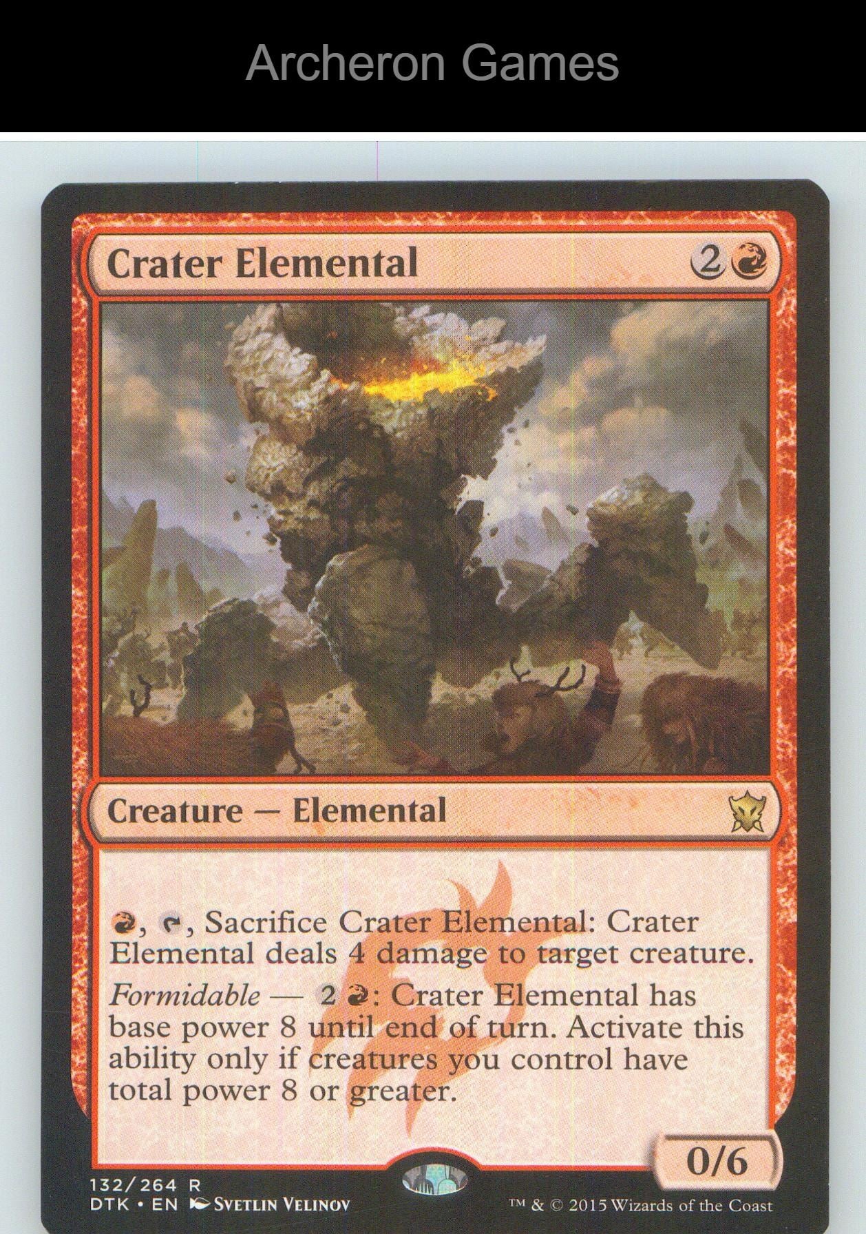 Crater Elemental DTK 132 R MTG Card NM/EX+