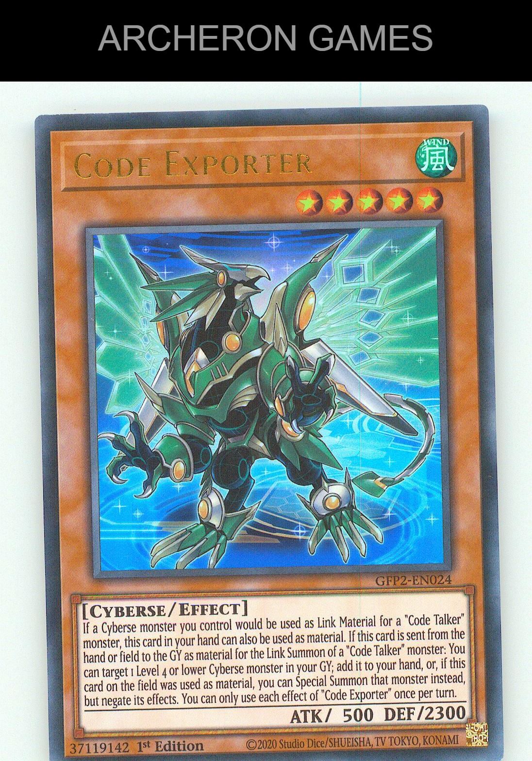 Code Exporter UR YUGIOH Card 1st Edition
