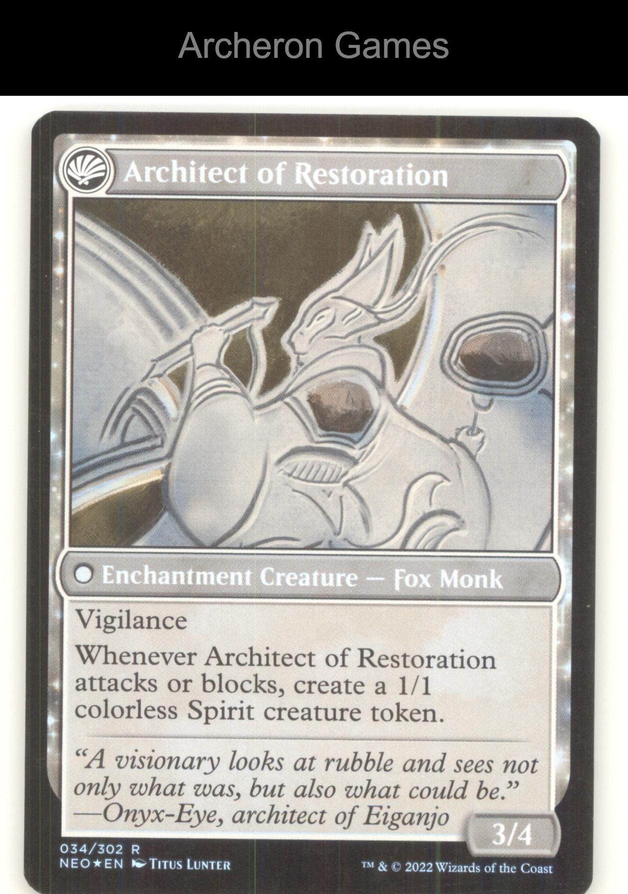 The Restoration of Eiganjo 34 R MTG Card Kamigawa: Neon Dynasty