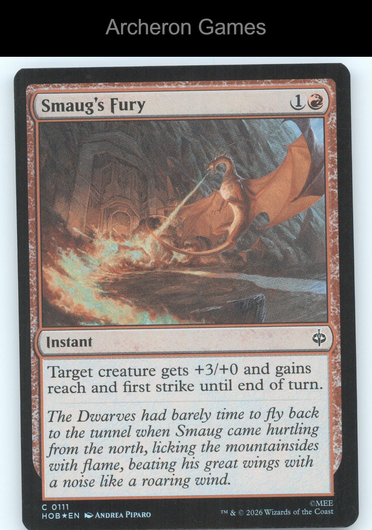 Smaug's Fury HOB 111 C MTG Card The Hobbit