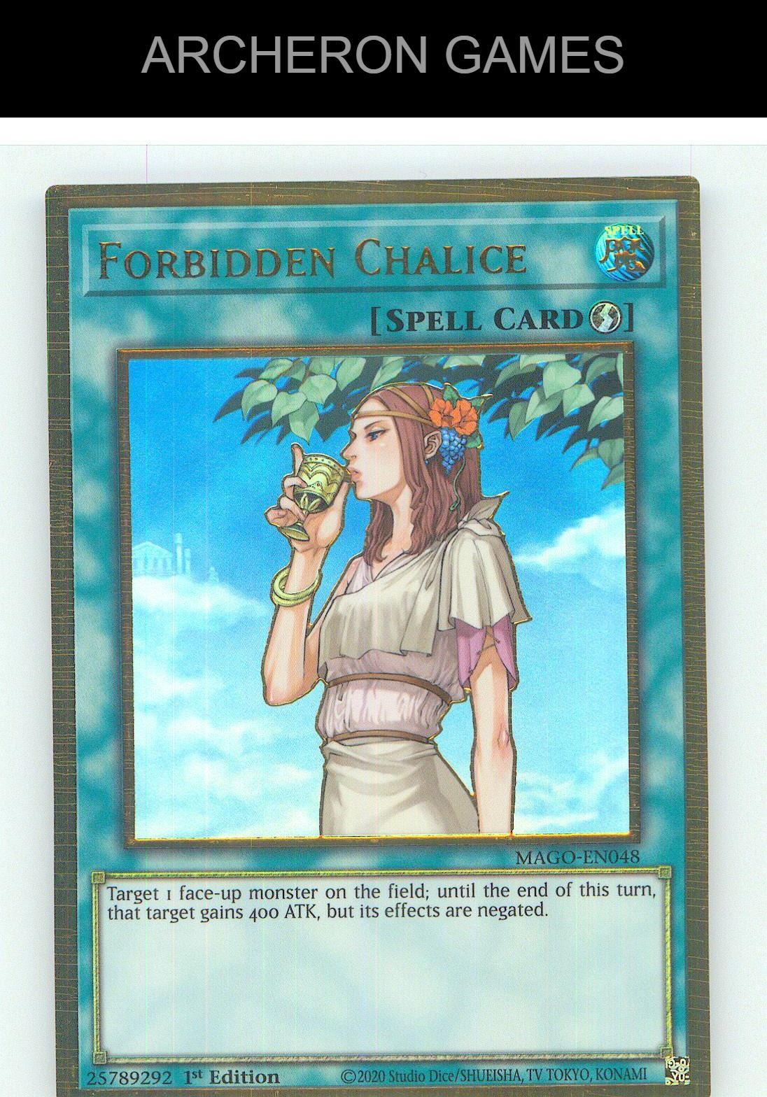 Forbidden Chalice Premium Gold Rare YUGIOH Card 1st Edition