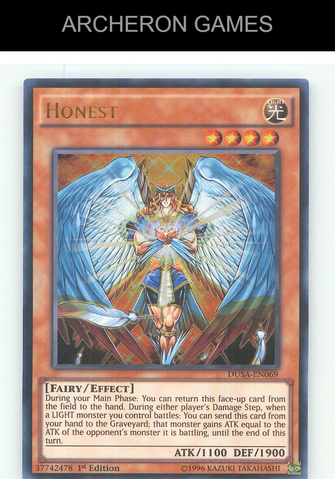 Honest Ultra Rare YUGIOH Card 1st Edition
