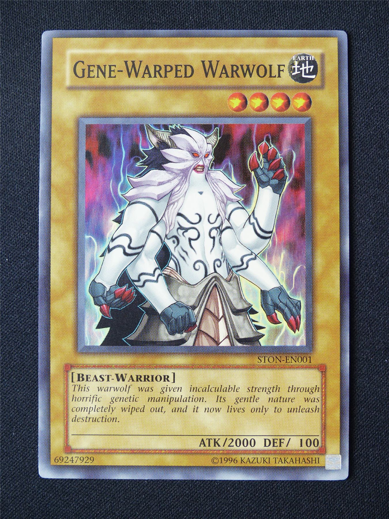 Gene-Warped Warwolf STON Super Rare - Yugioh Card #1T4