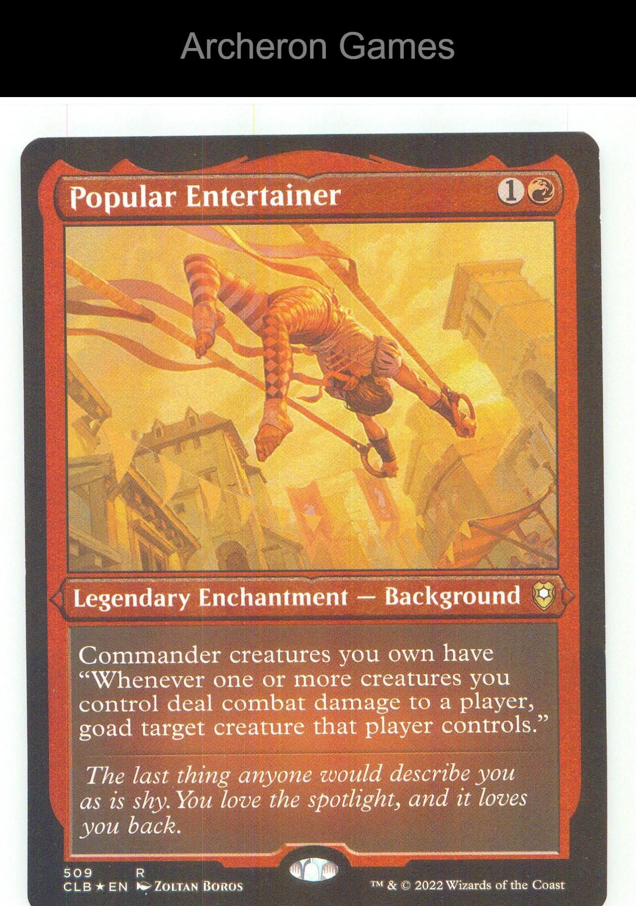 Popular Entertainer (Foil Etched) CLB 509 R MTG Card NM/EX+