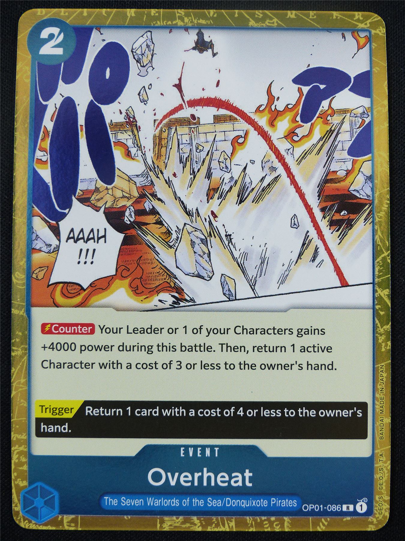 Overheat OP01-086 R Foil - One Piece Card #9W