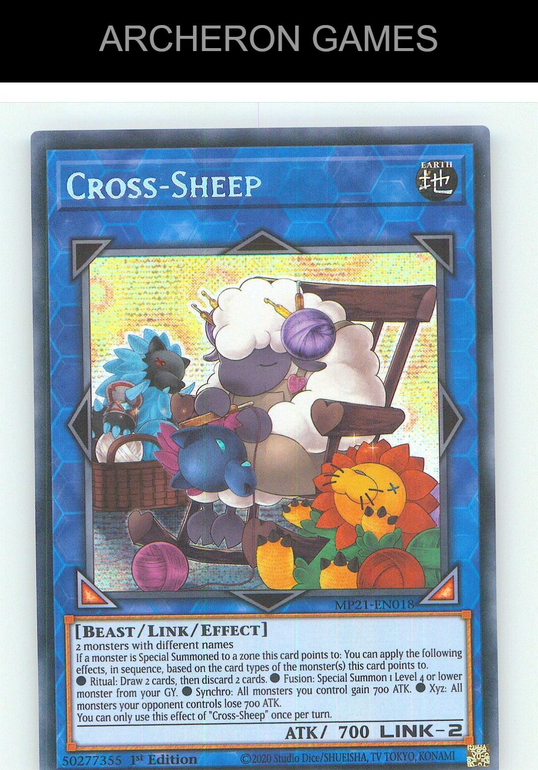 Cross-Sheep Prismatic Secret Rare YUGIOH Card 1st Edition