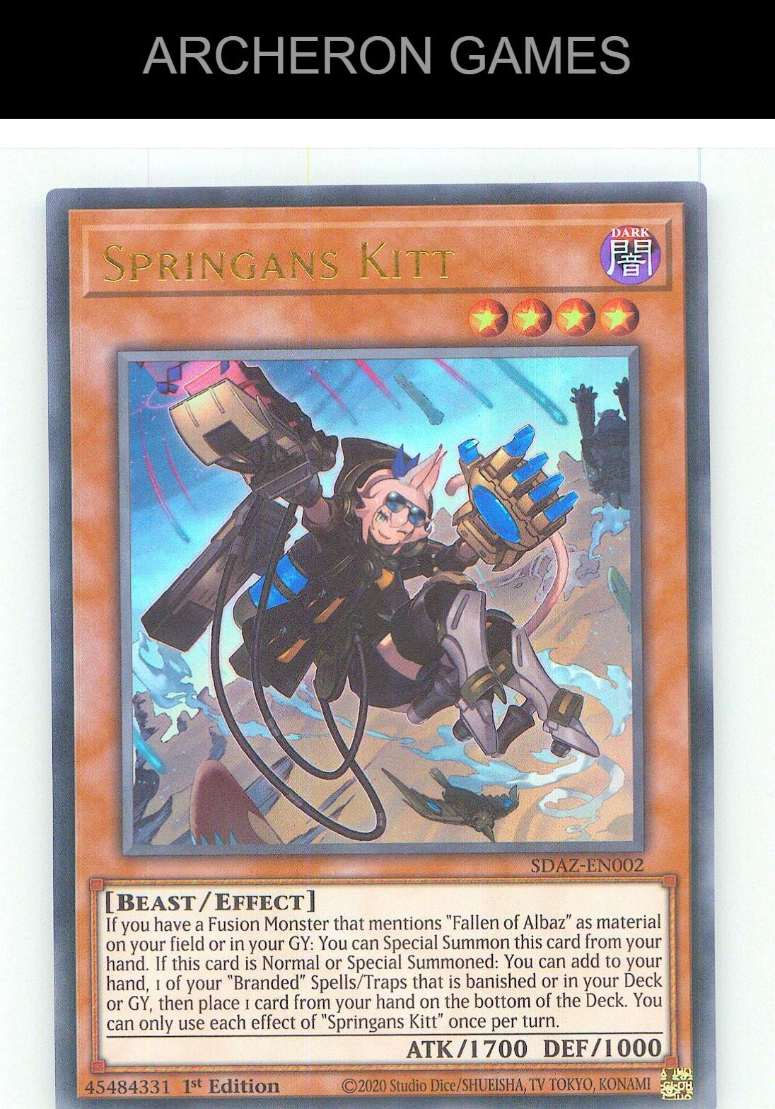 Springans Kitt Ultra Rare YUGIOH Card 1st Edition