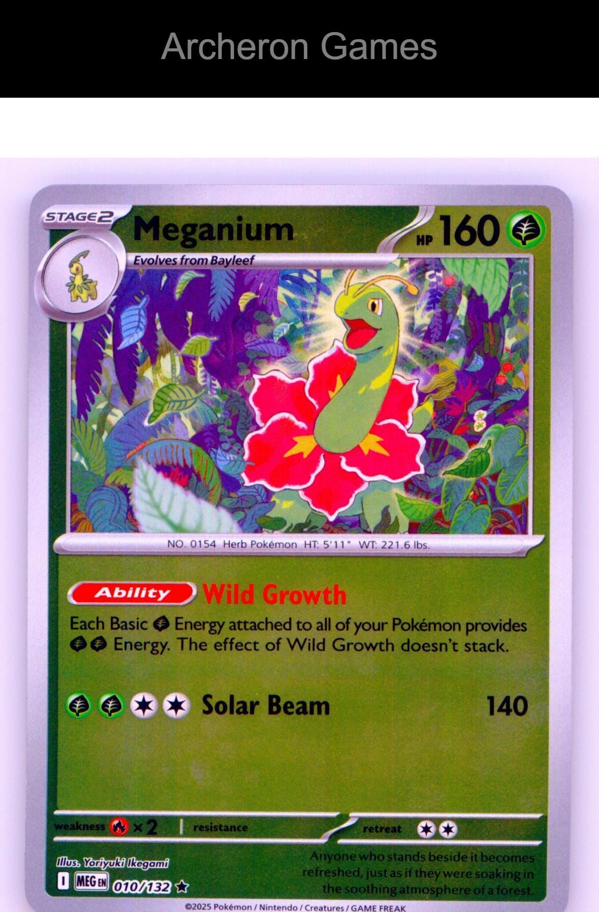 Pokemon Card Meganium 010/132 R Prize Pack Series Cards