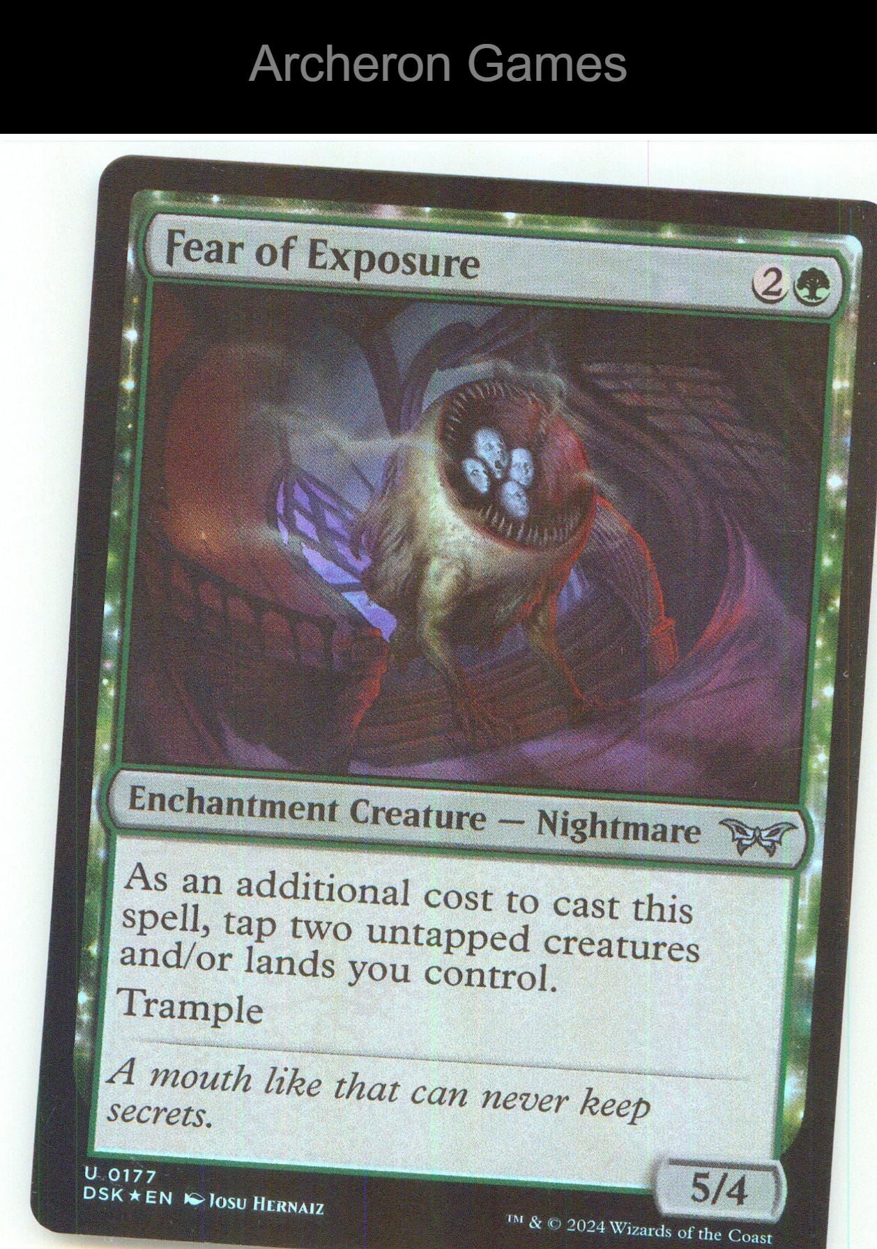Fear of Exposure DSK 177 UC MTG Card NM/EX+ Foil