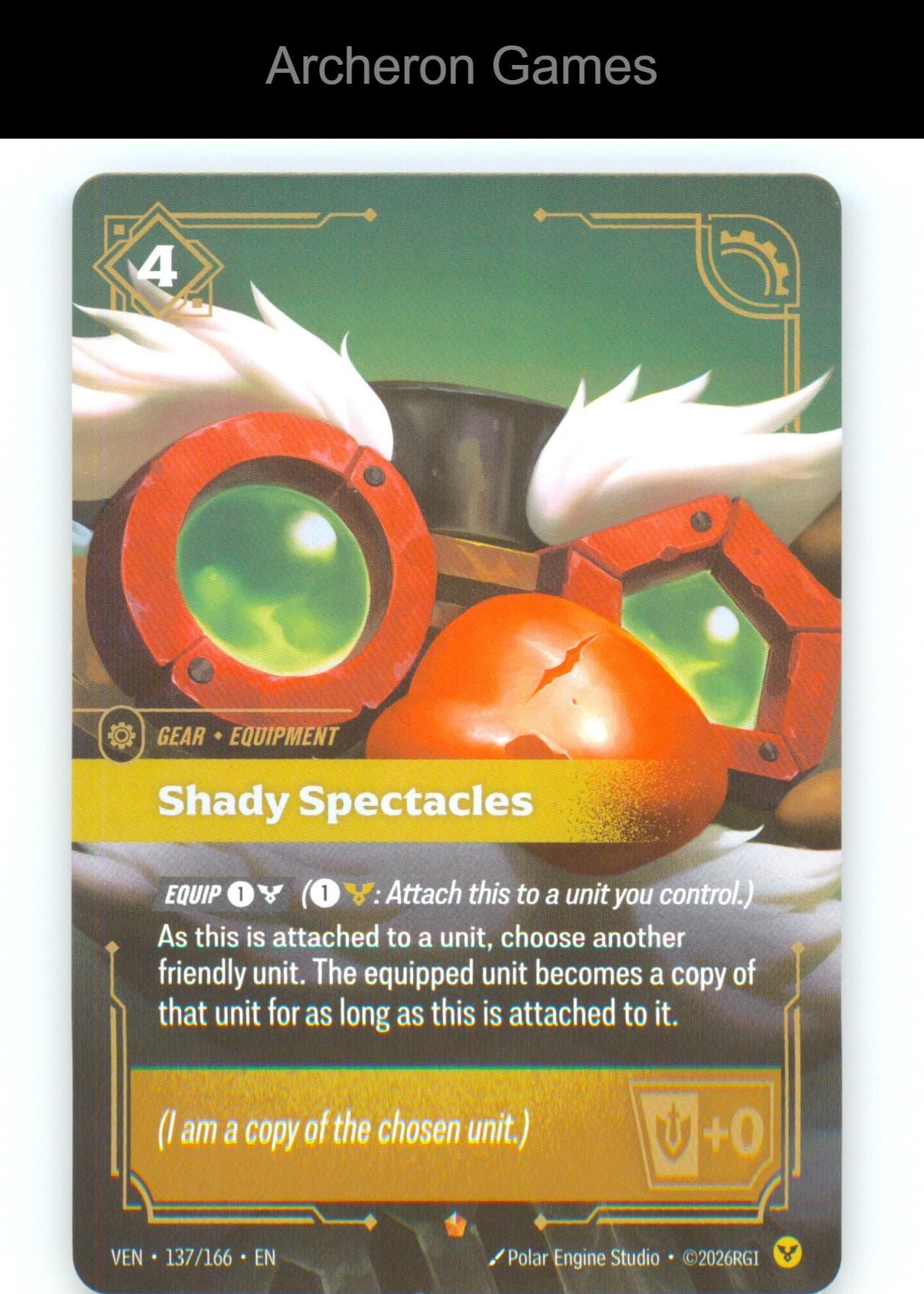 Shady Spectacles VEN 137/166 Epic Vendetta Riftbound Card Foil