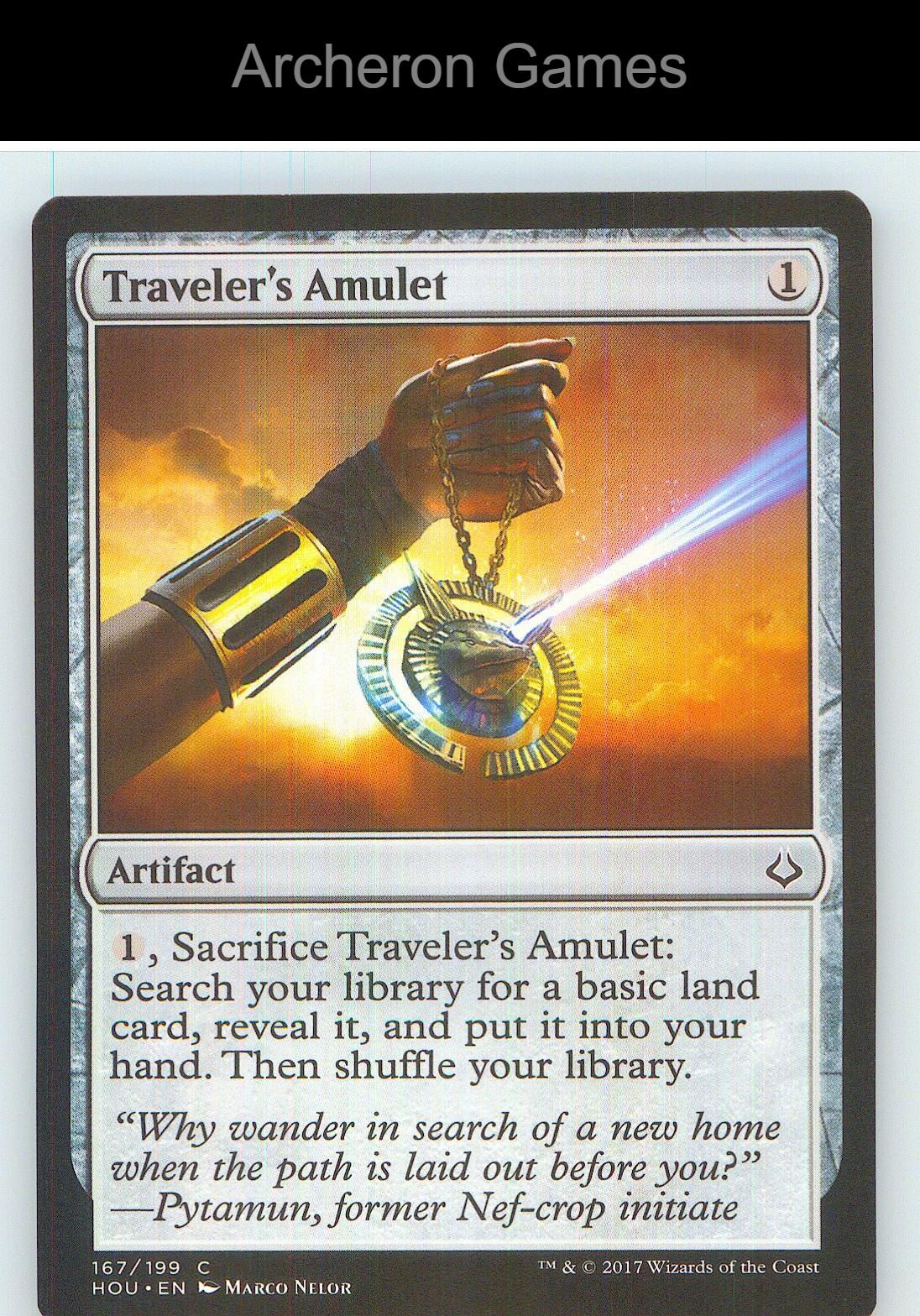 Traveler's Amulet HOU 167 C MTG Card NM/EX+