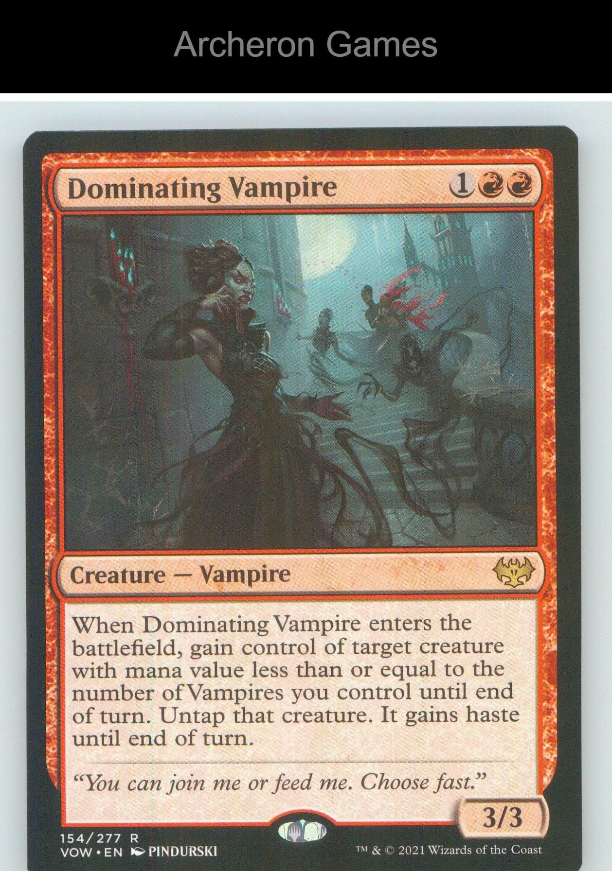 Dominating Vampire VOW 154 R MTG Card NM/EX+