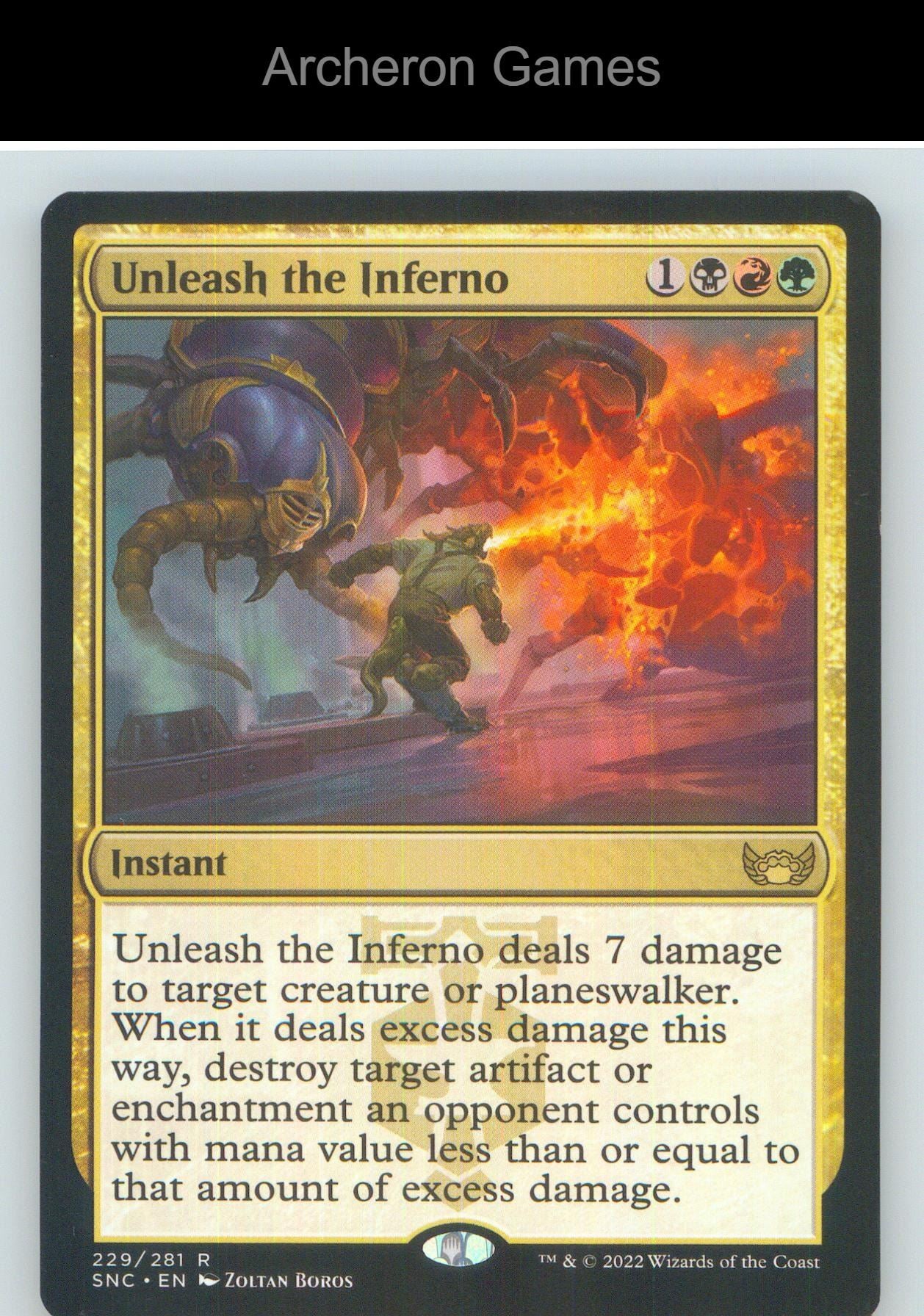 Unleash the Inferno SNC 229 R MTG Card NM/EX+