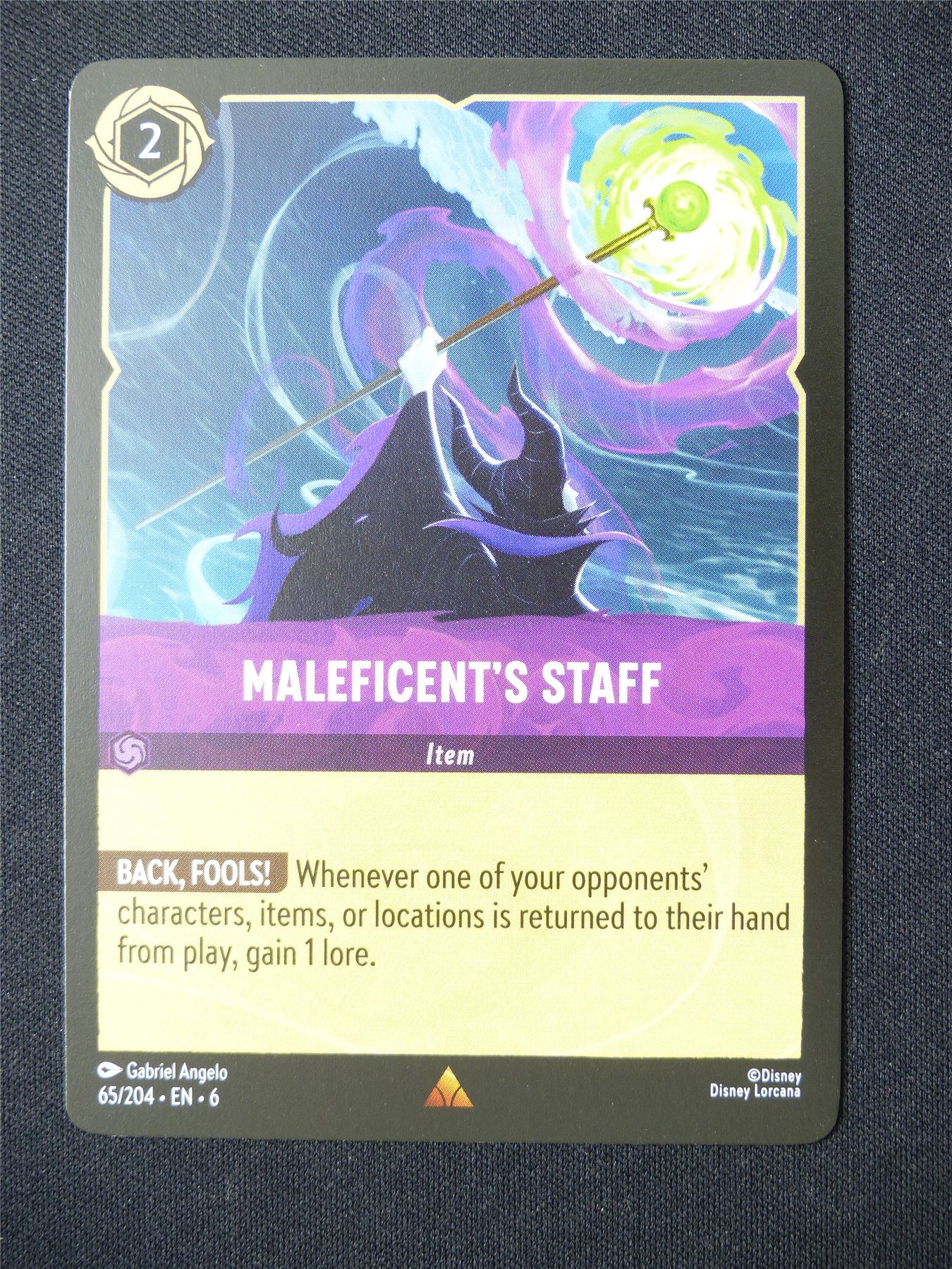 Maleficent's Staff 65/204 - Lorcana Card #6GH
