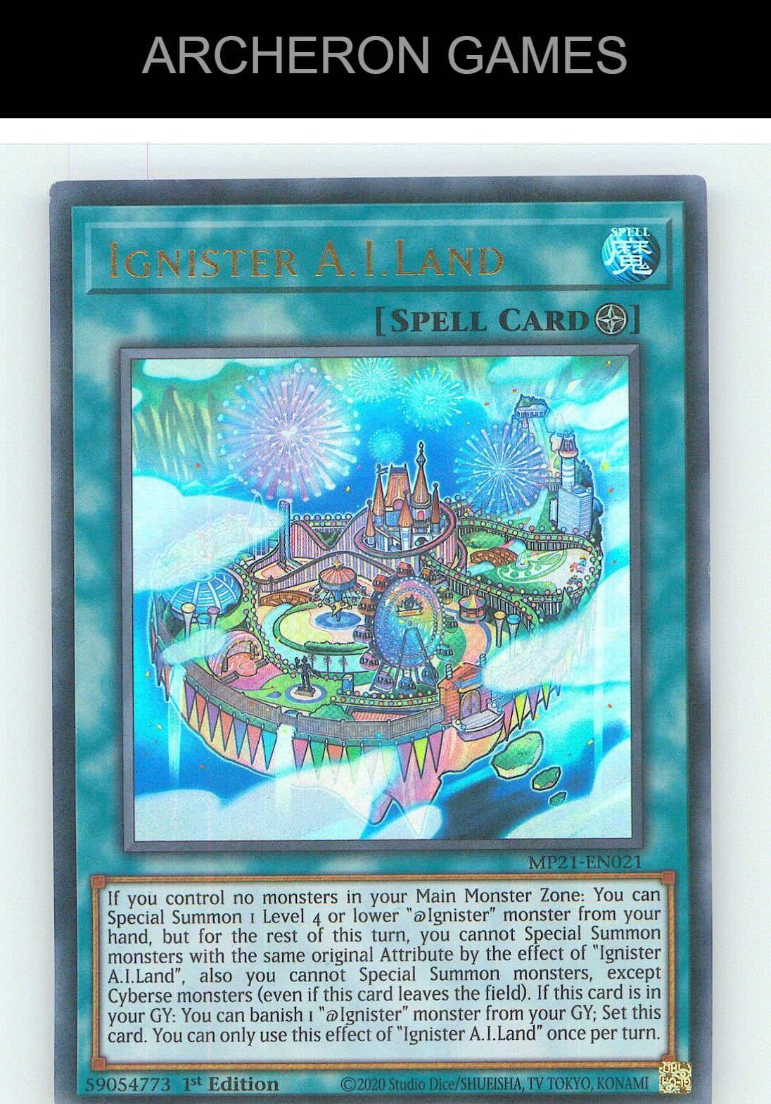 Ignister A.I.Land Ultra Rare YUGIOH Card 1st Edition