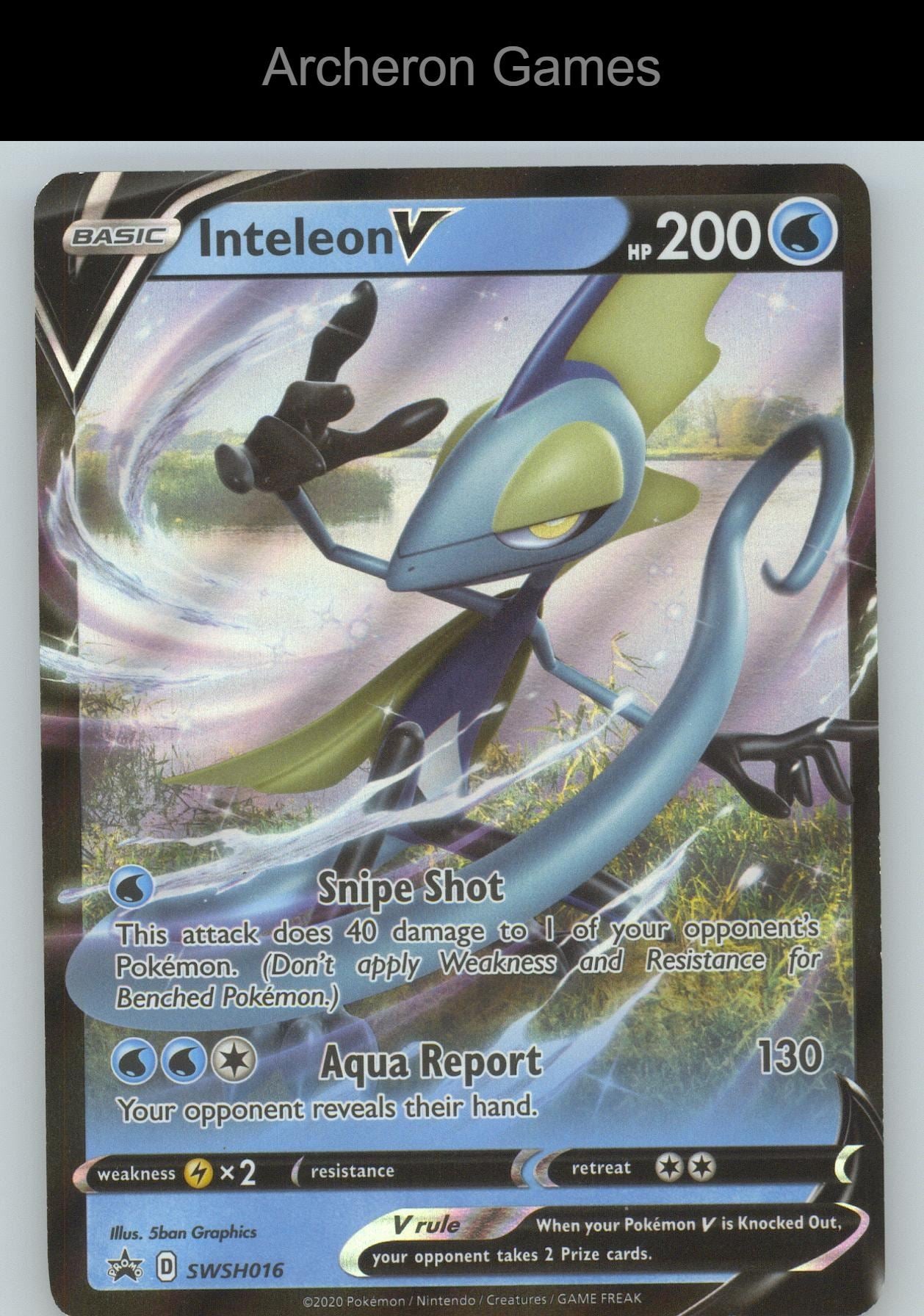 Pokemon Card Inteleon V SWSD SWSH016 HOLO P Sword & Shield Promo