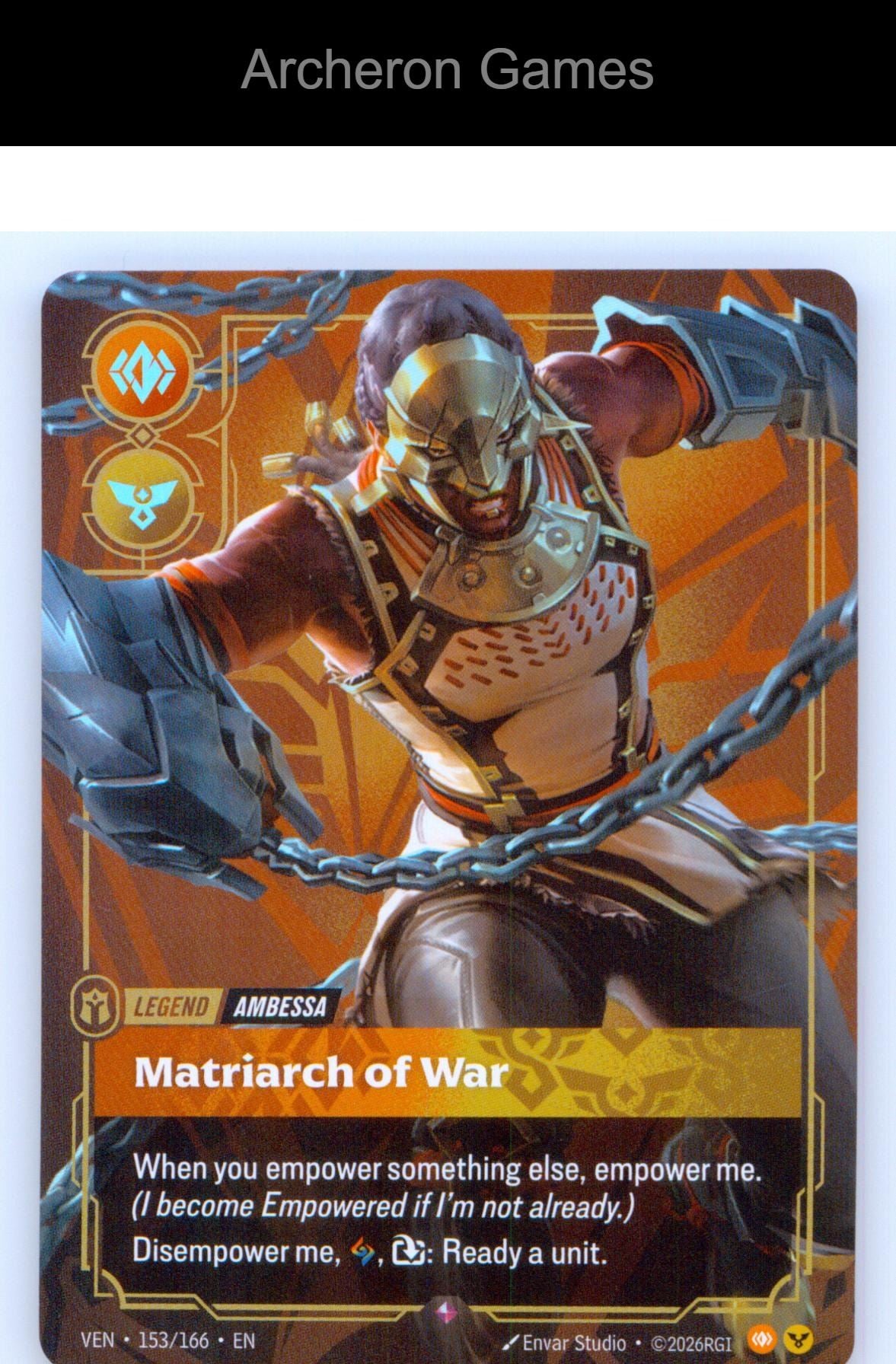 Ambessa - Matriarch of War VEN 153/166 R Vendetta Riftbound Card