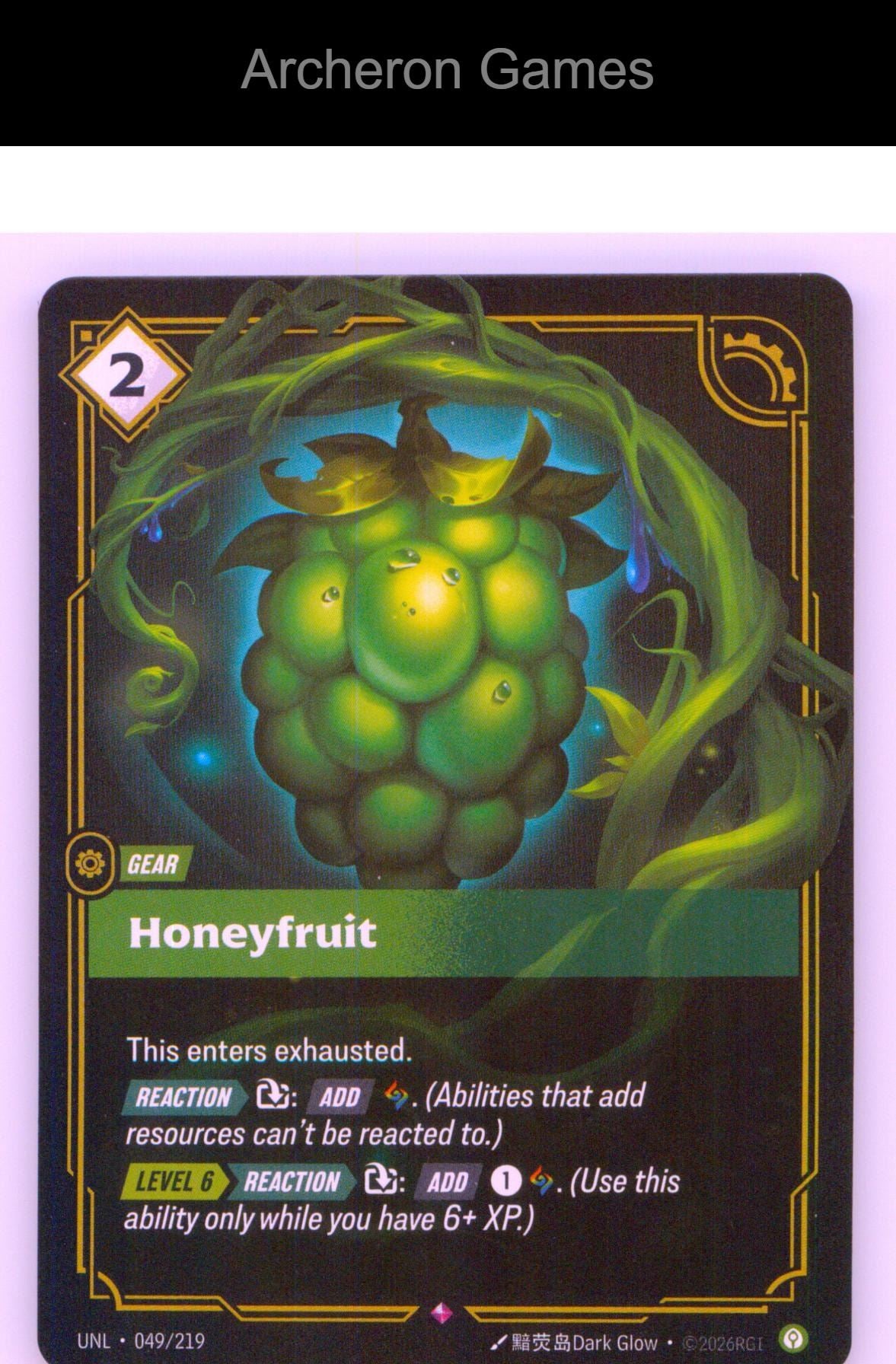 Honeyfruit UNL 049/219 R Unleashed Riftbound Card