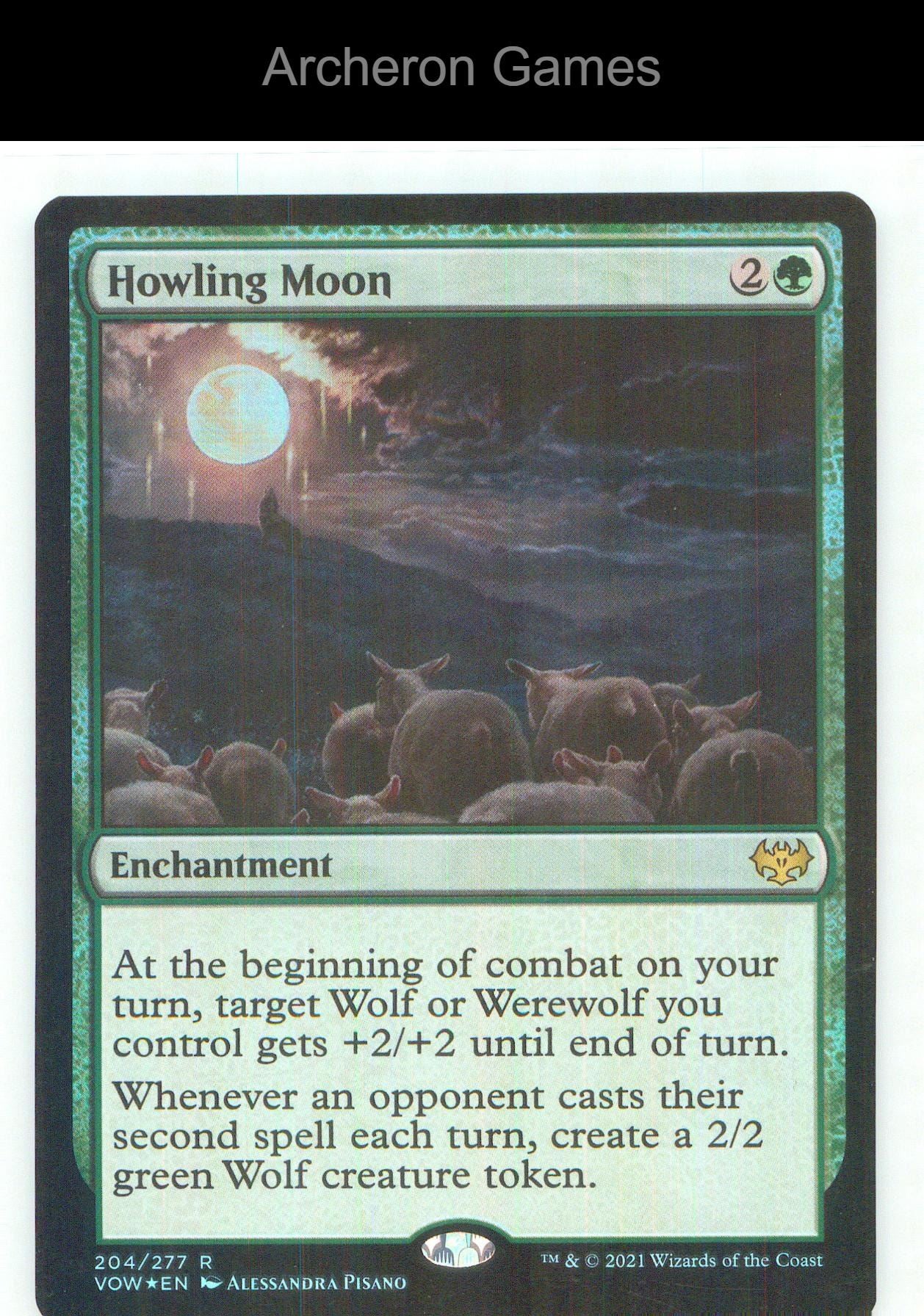 Howling Moon VOW 204 R MTG Card NM/EX+ Foil