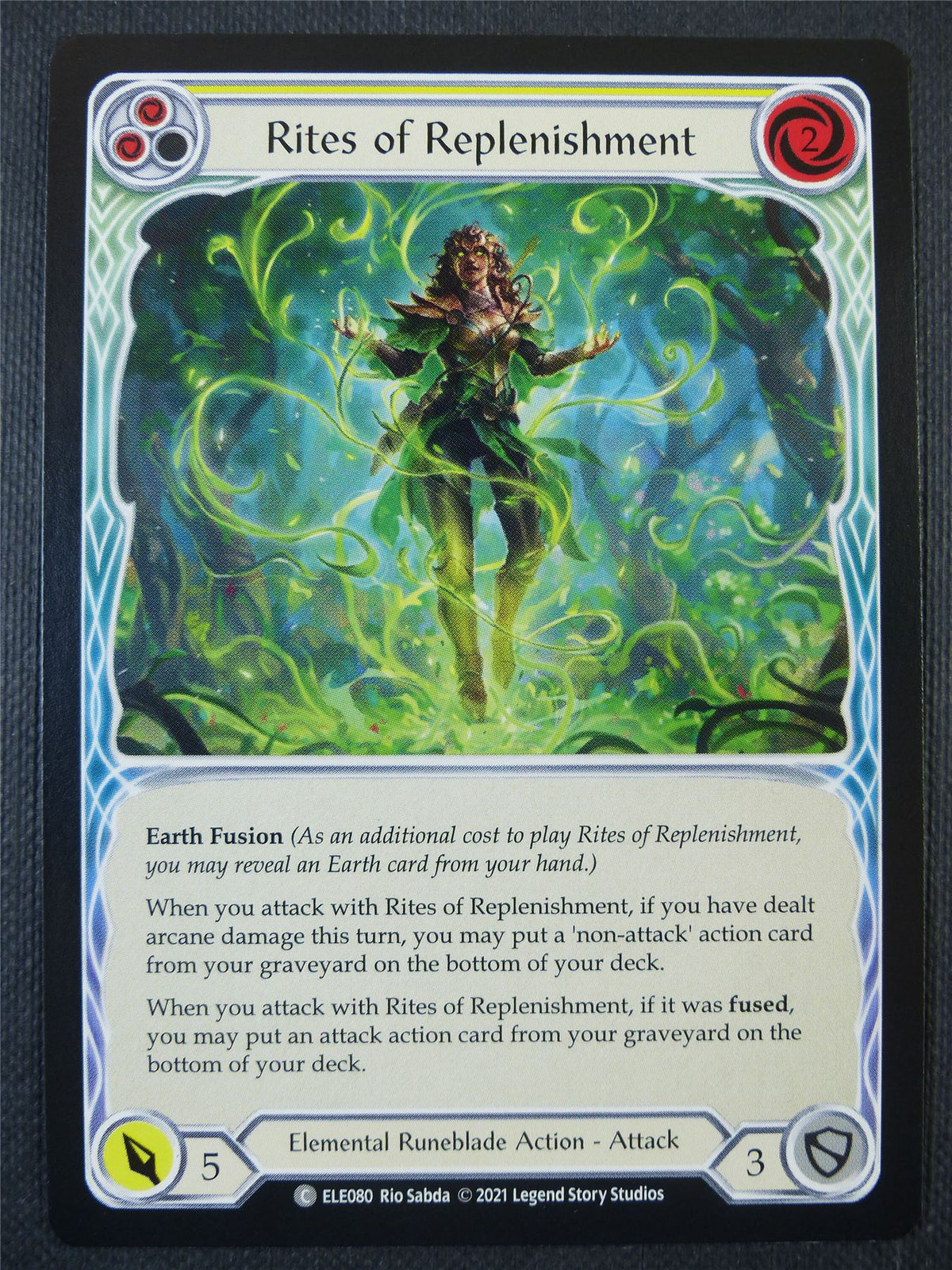 Rites of Replenishment - Yellow - Tales of Aria 1st ed - Flesh and Blood Card #62G