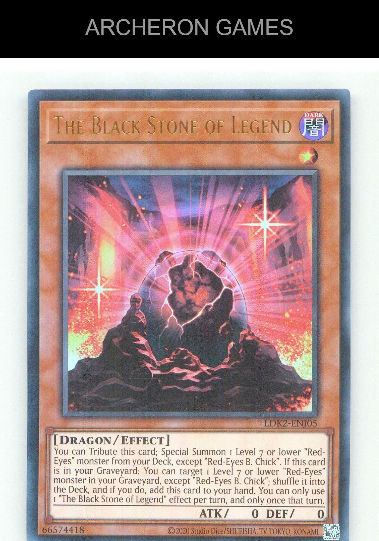 The Black Stone of Legend UR YUGIOH Card Unlimited
