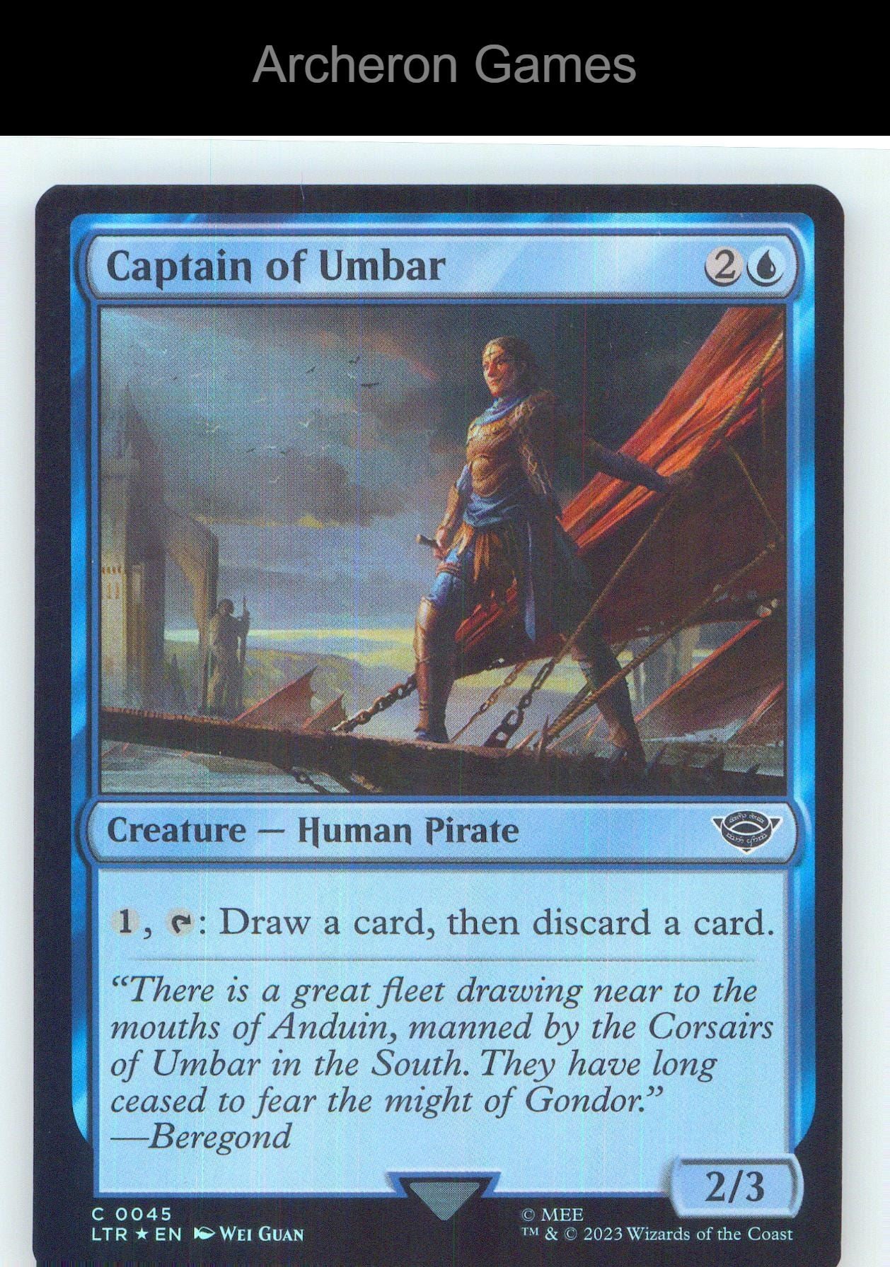 Captain of Umbar LTR 45 C MTG Card NM/EX+