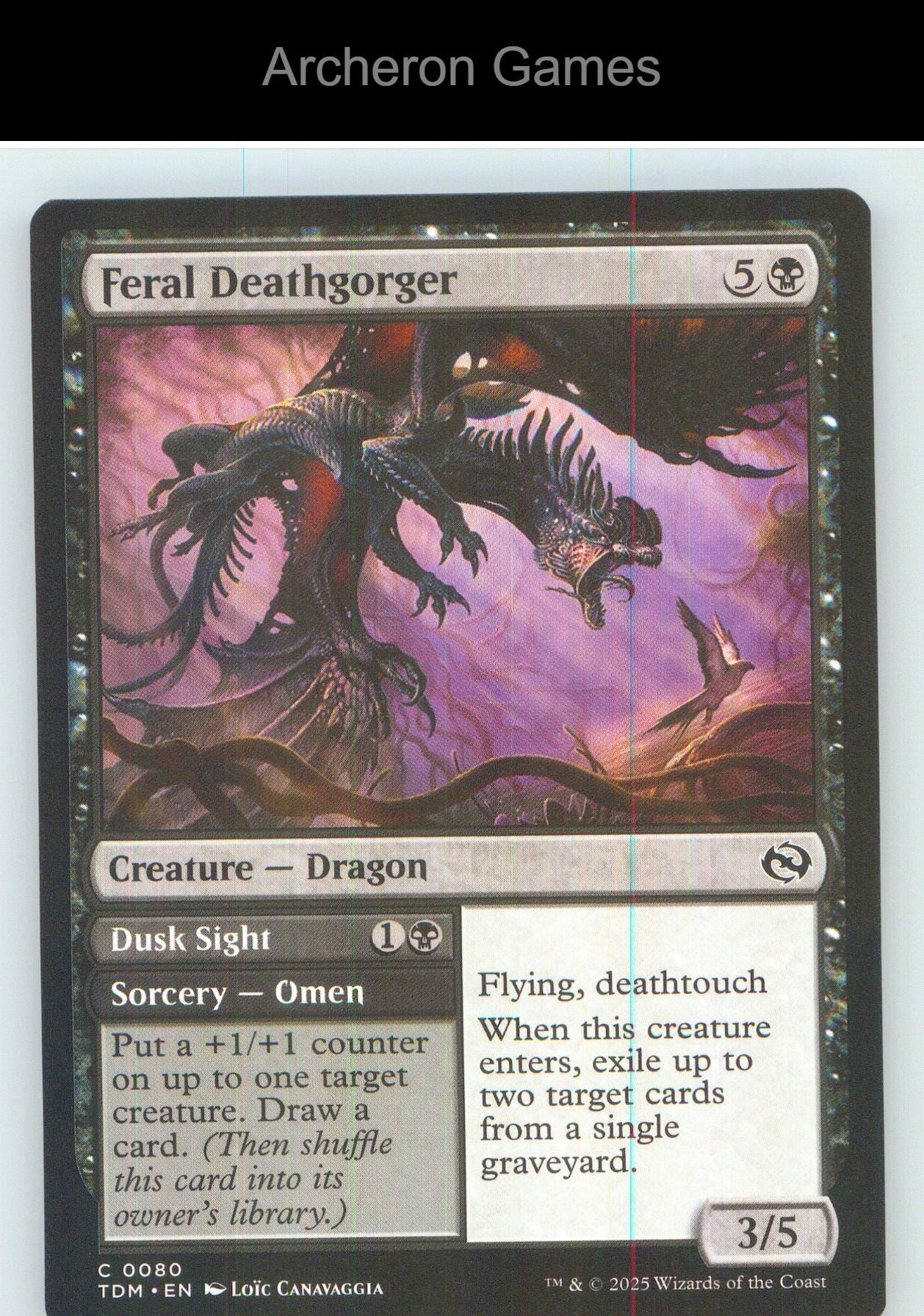 Feral Deathgorger TDM 80 C MTG Card NM/EX+