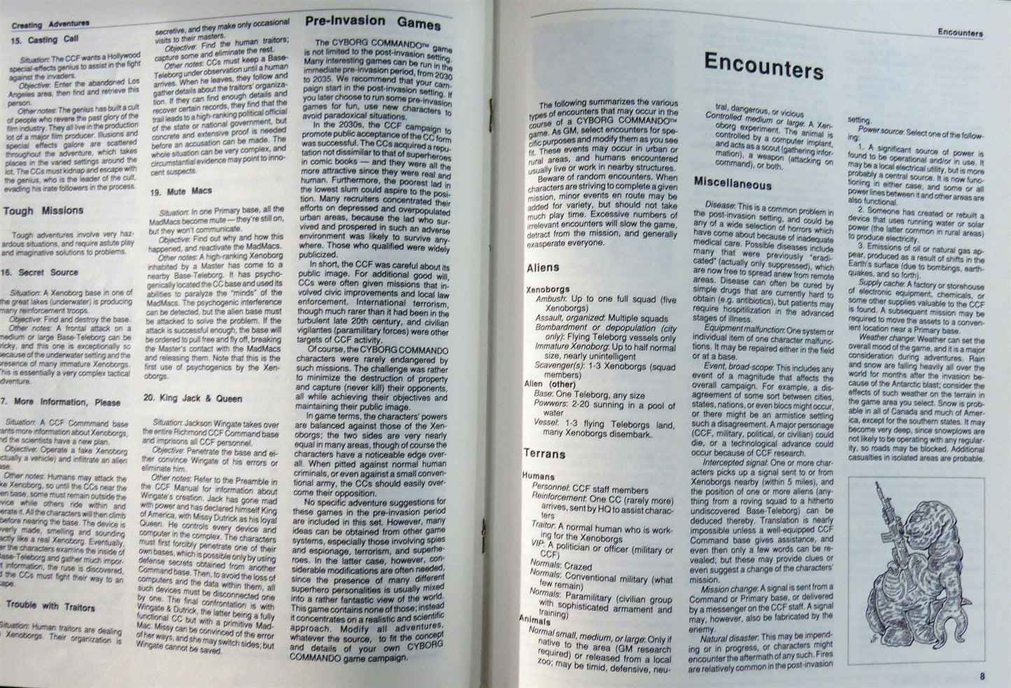Cyborg Commando Sci-Fi Roleplaying Game OOP #1XZ