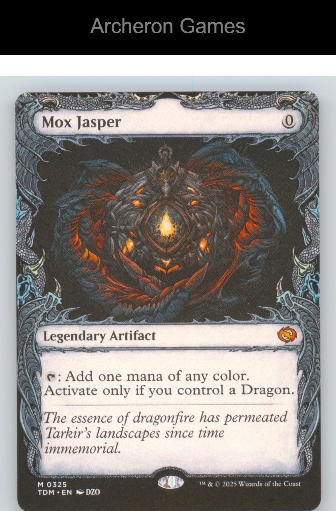 Mox Jasper (Showcase) TDM 325 Mythic MTG Card Tarkir: Dragonstorm