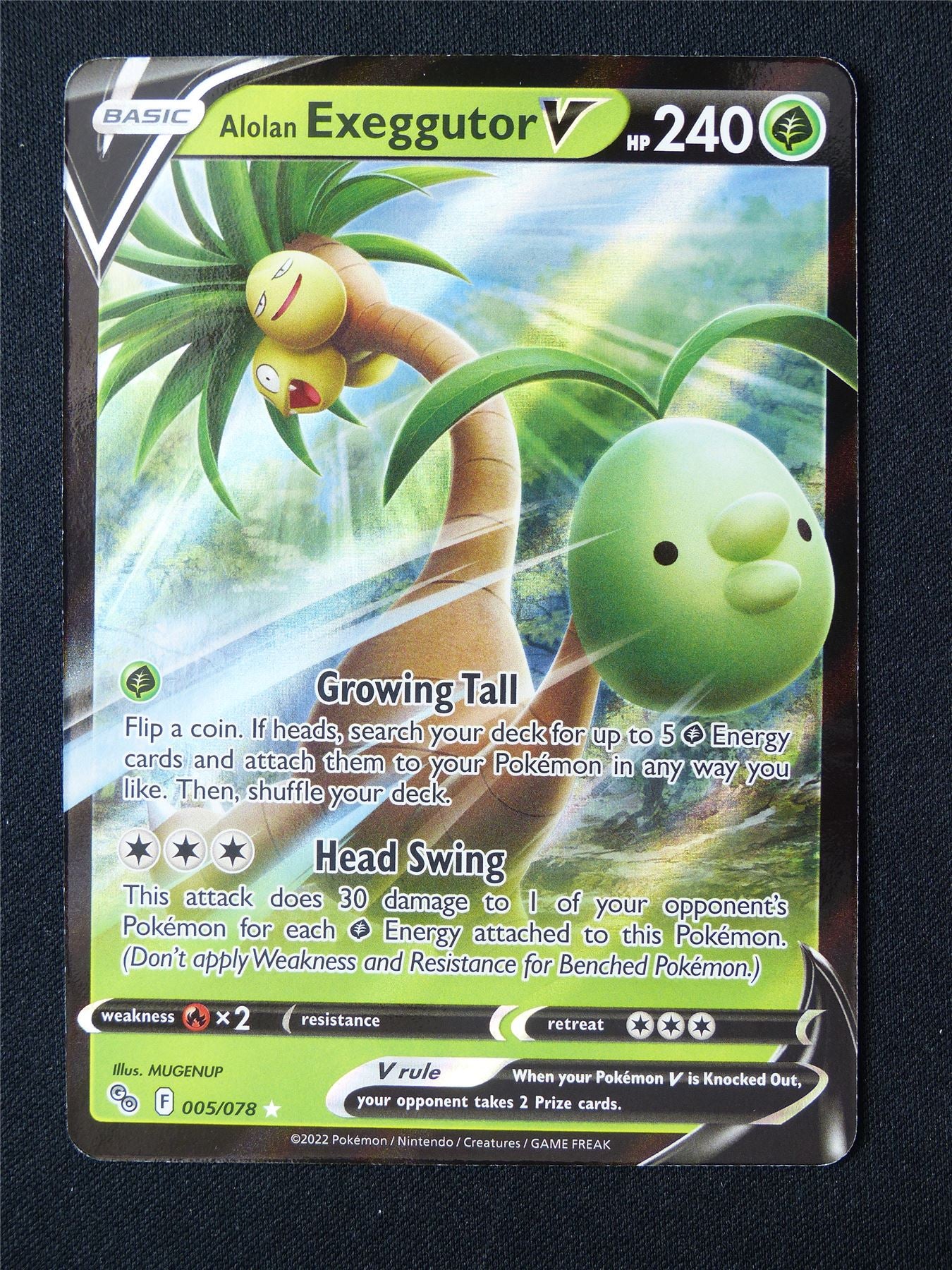 Alolan Exeggutor V 005/078 Holo - Pokemon Card #70Q
