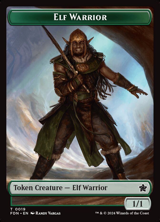 Elf Warrior - Foundations Tokens tfdn