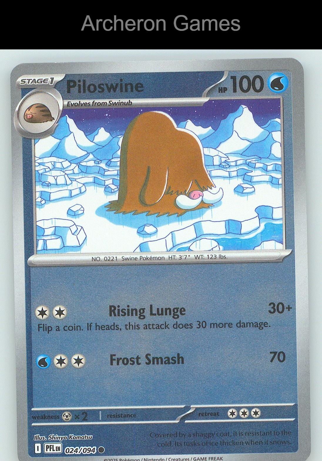 Pokemon Card Piloswine PFL 024/094 C Phantasmal Flames Reverse Holo