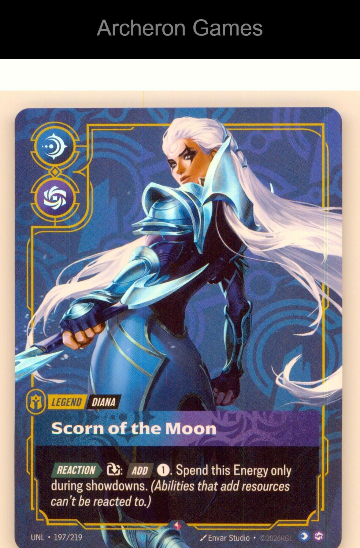 Diana - Scorn of the Moon UNL 197/219 R Unleashed Riftbound Card