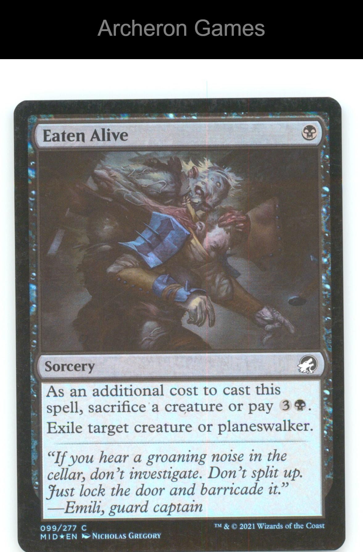 Eaten Alive MID 99 C MTG Card Innistrad: Midnight Hunt Foil