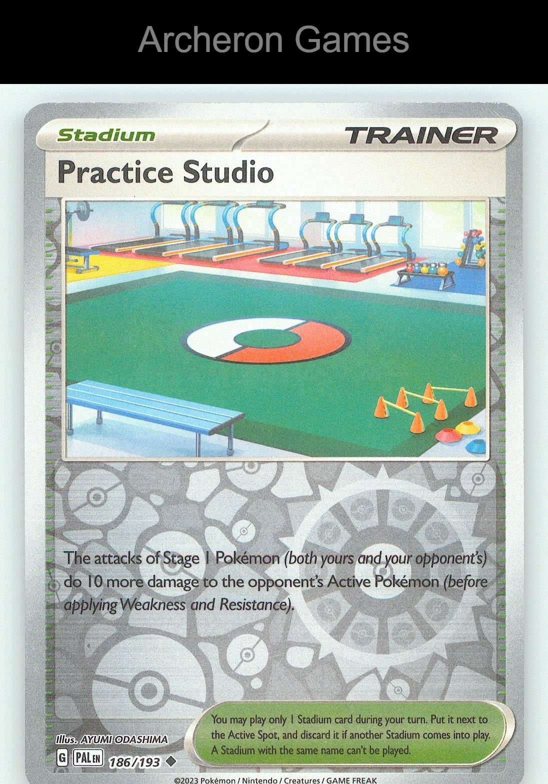 Pokemon Card Practice Studio PAL 186/193 UC Paldea Evolved Reverse Holo