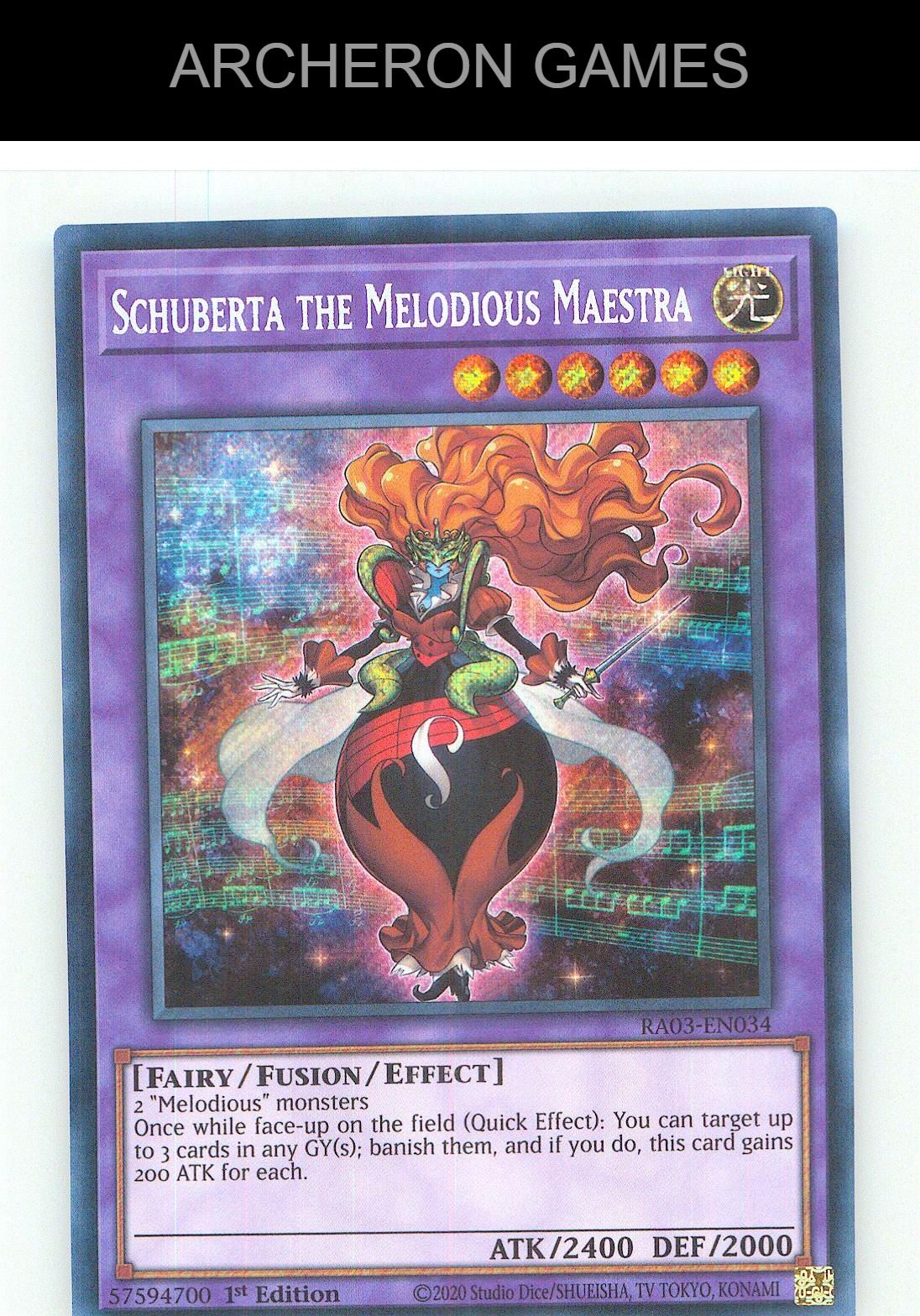 Schuberta the Melodious Maestra (Secret Rare) SEC YUGIOH Card 1st Edition