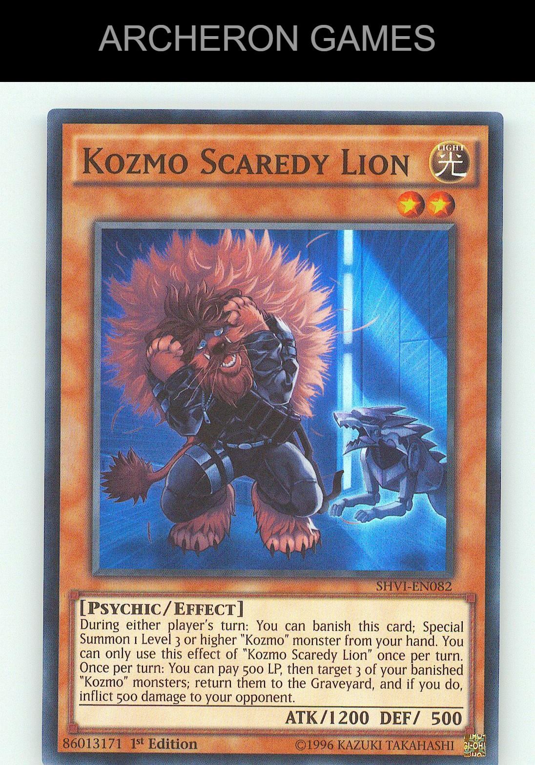 Kozmo Scaredy Lion SR YUGIOH Card Unlimited