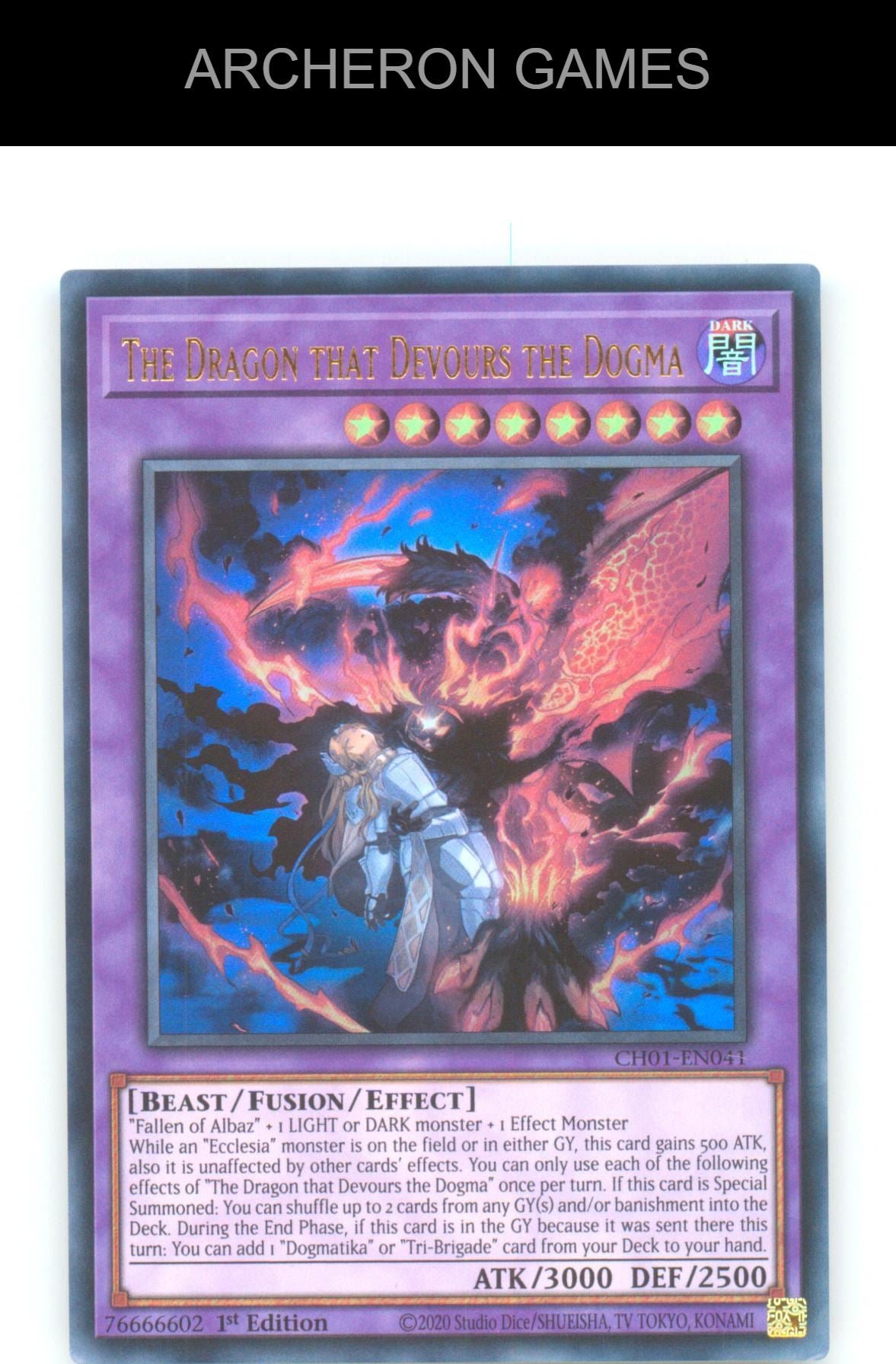 The Dragon that Devours the Dogma Ultra Rare YUGIOH Card 1st Edition