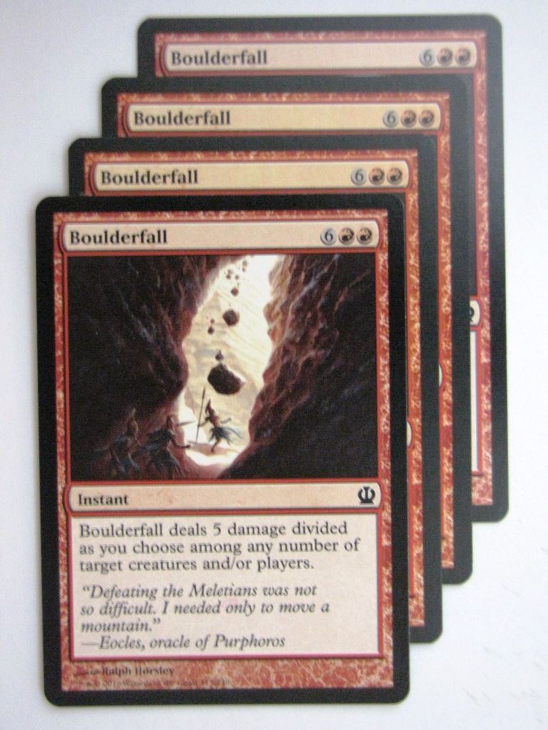 MTG Magic Cards: BOULDERFALL x4 Theros playset # 24A6