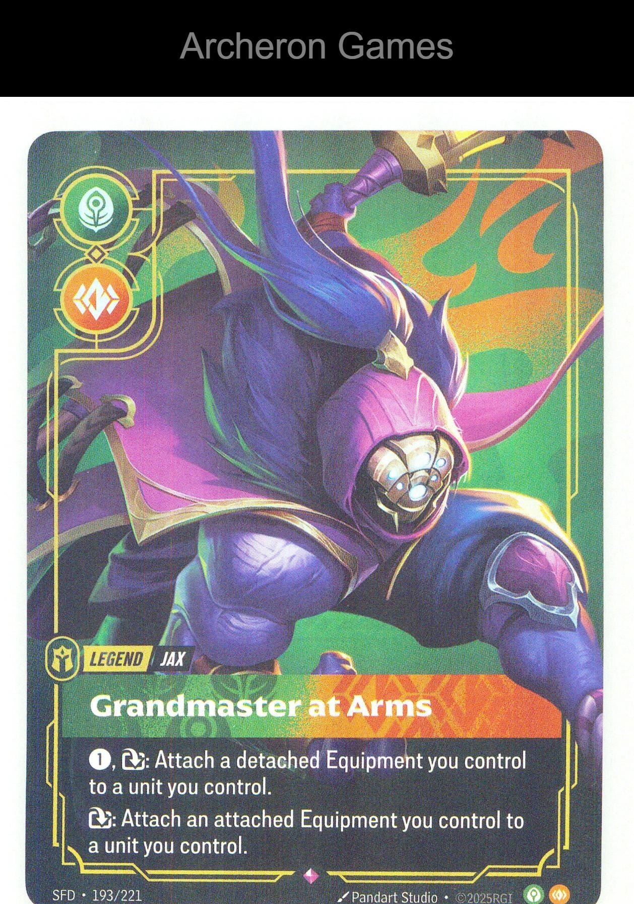 Jax - Grandmaster At Arms SFD 193/221 R Spiritforged Riftbound Card Foil