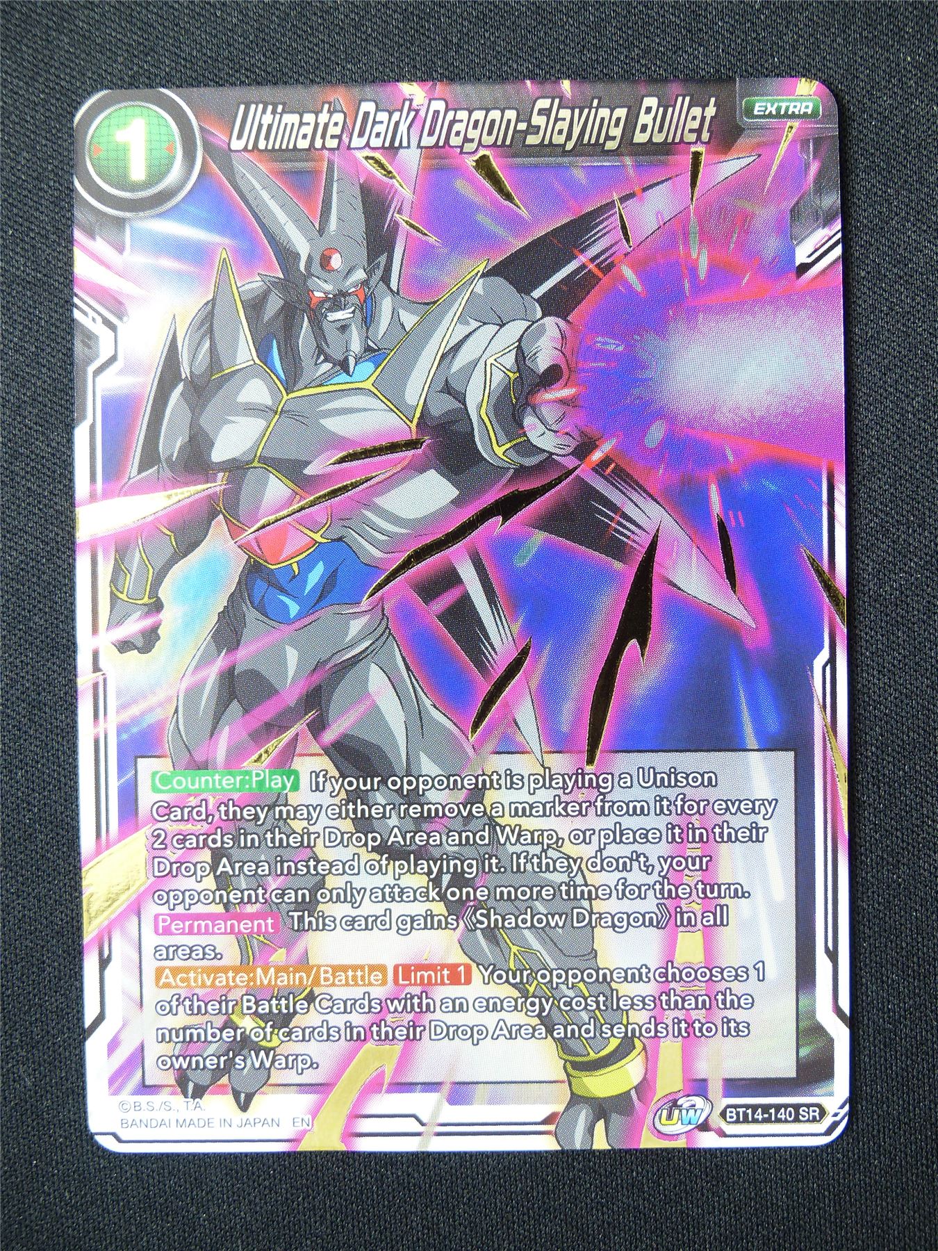 Ultimate Dark Dragon-Slaying Bullet BT14 SR - Dragon Ball Super Card #5PO