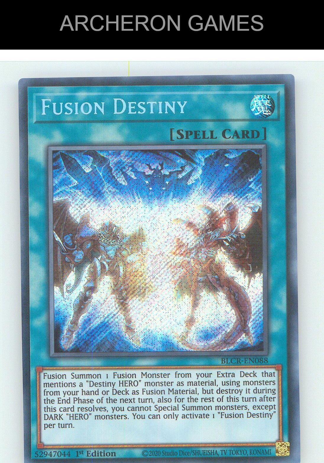 Fusion Destiny SEC YUGIOH Card 1st Edition