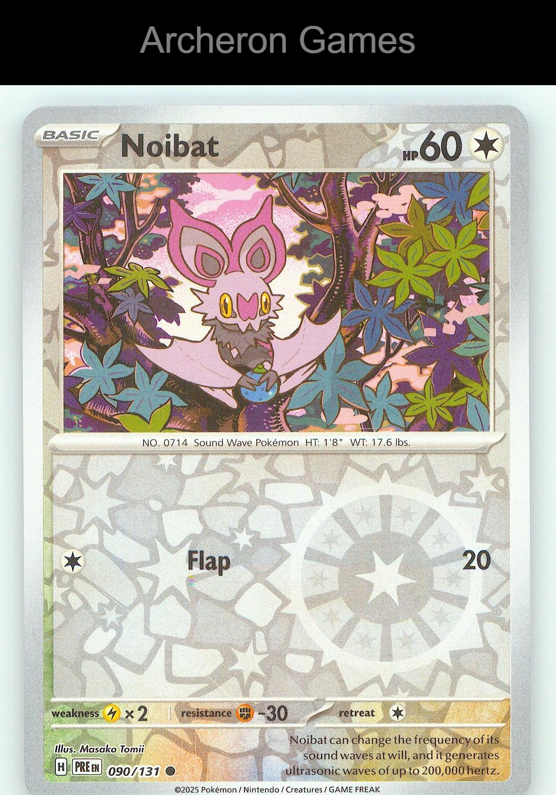 Pokemon Card Noibat PRE 090/131 C Prismatic Evolutions Reverse Holo