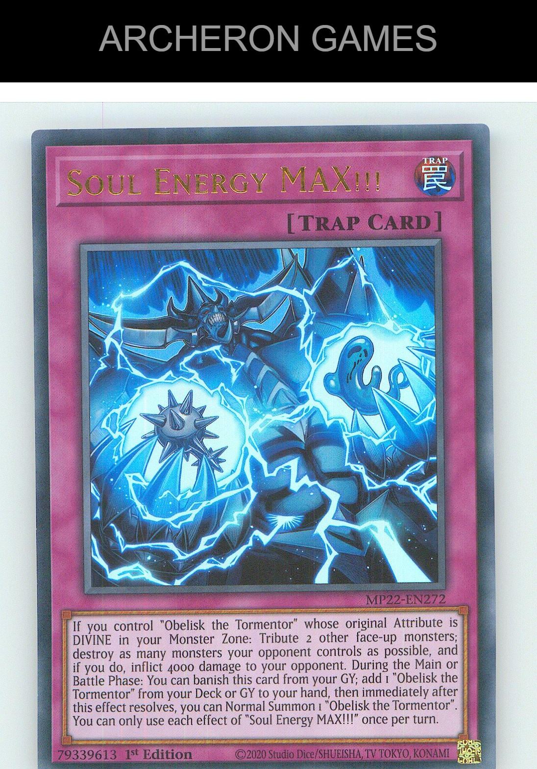 Soul Energy MAX!!! Ultra Rare YUGIOH Card 1st Edition